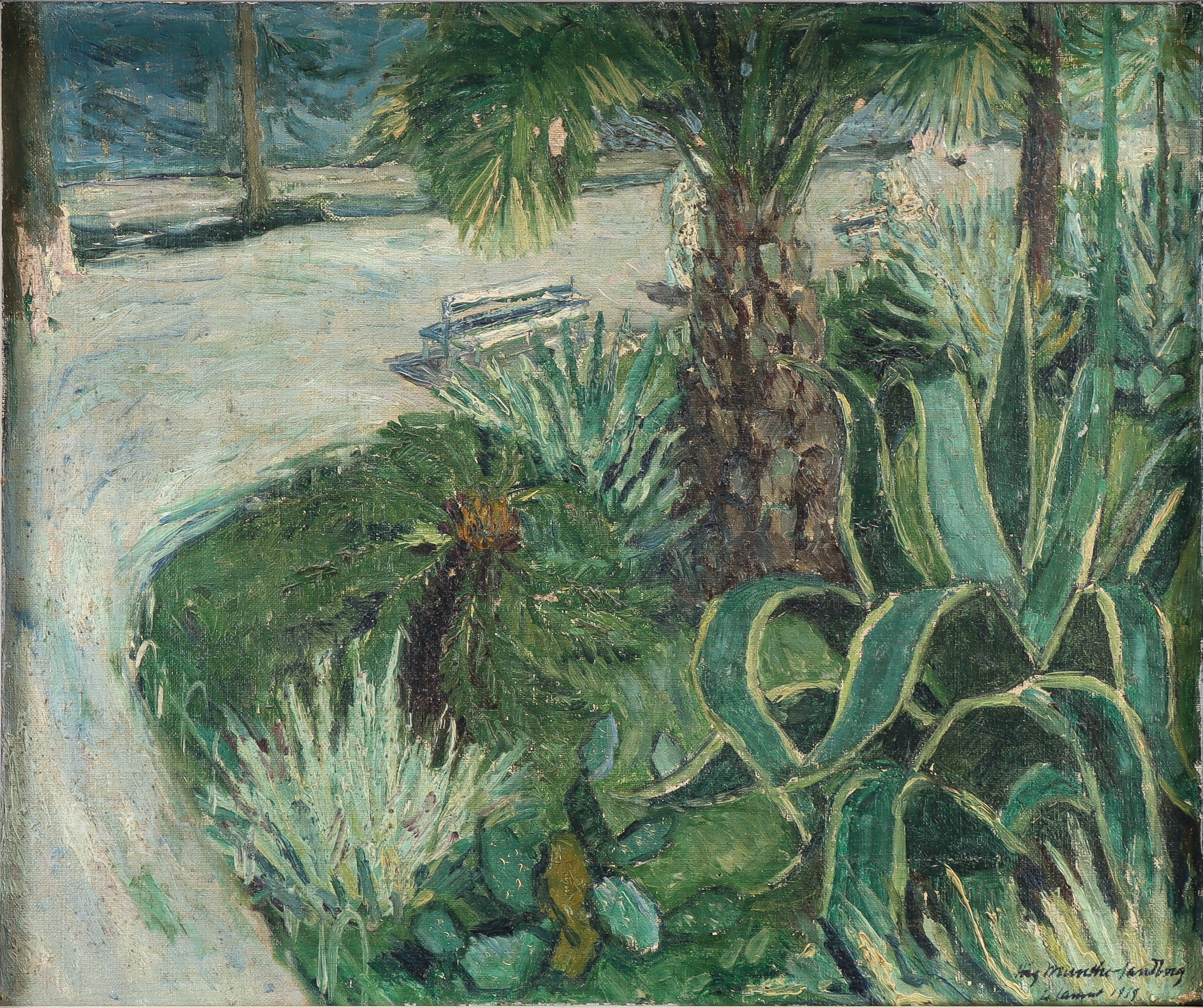 STIG MUNTHE-SANDBERG. Franskt parklandskap.