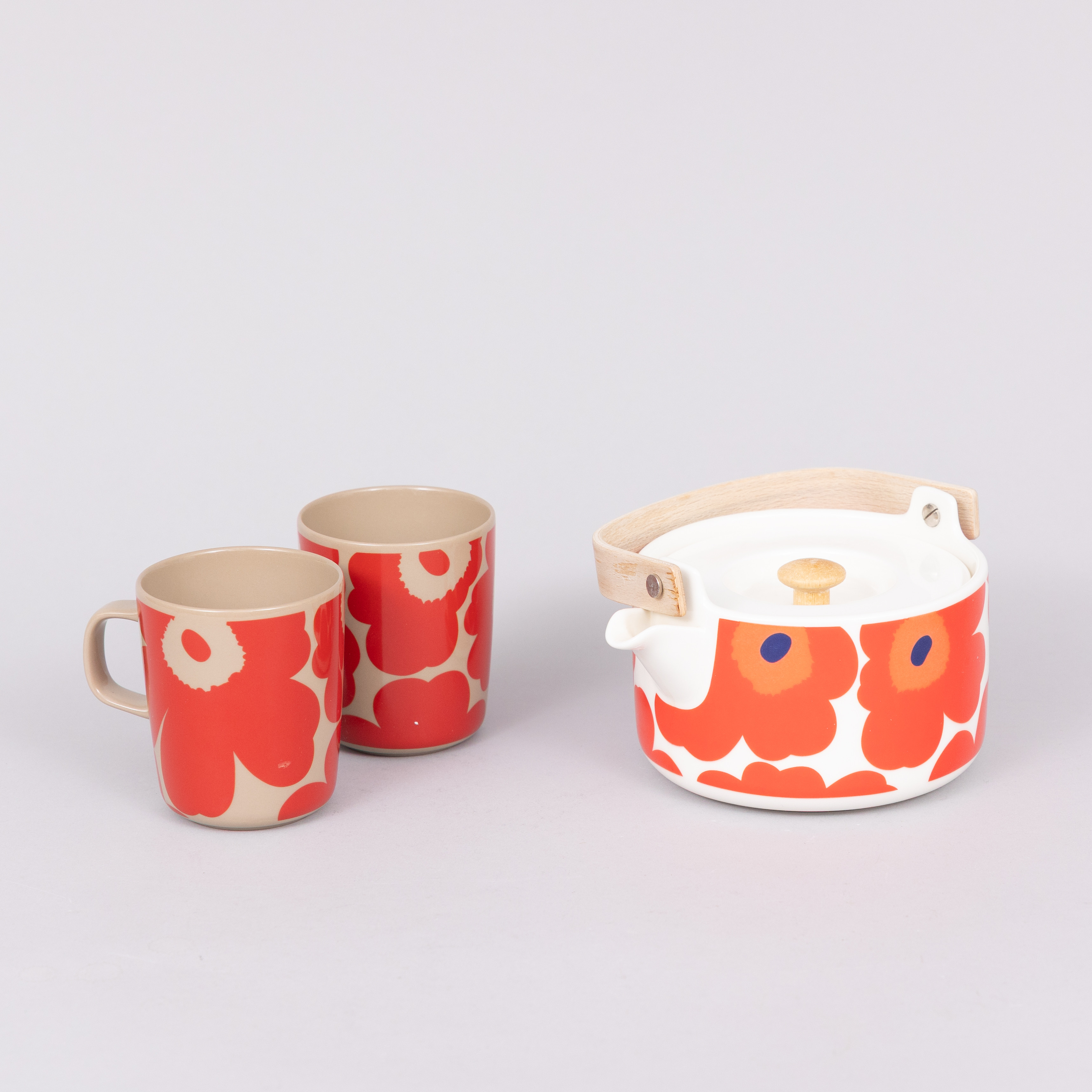 TEKANNA SAMT 2 ST TEMUGGAR, Marimekko, Ovia Unikko, Finland.