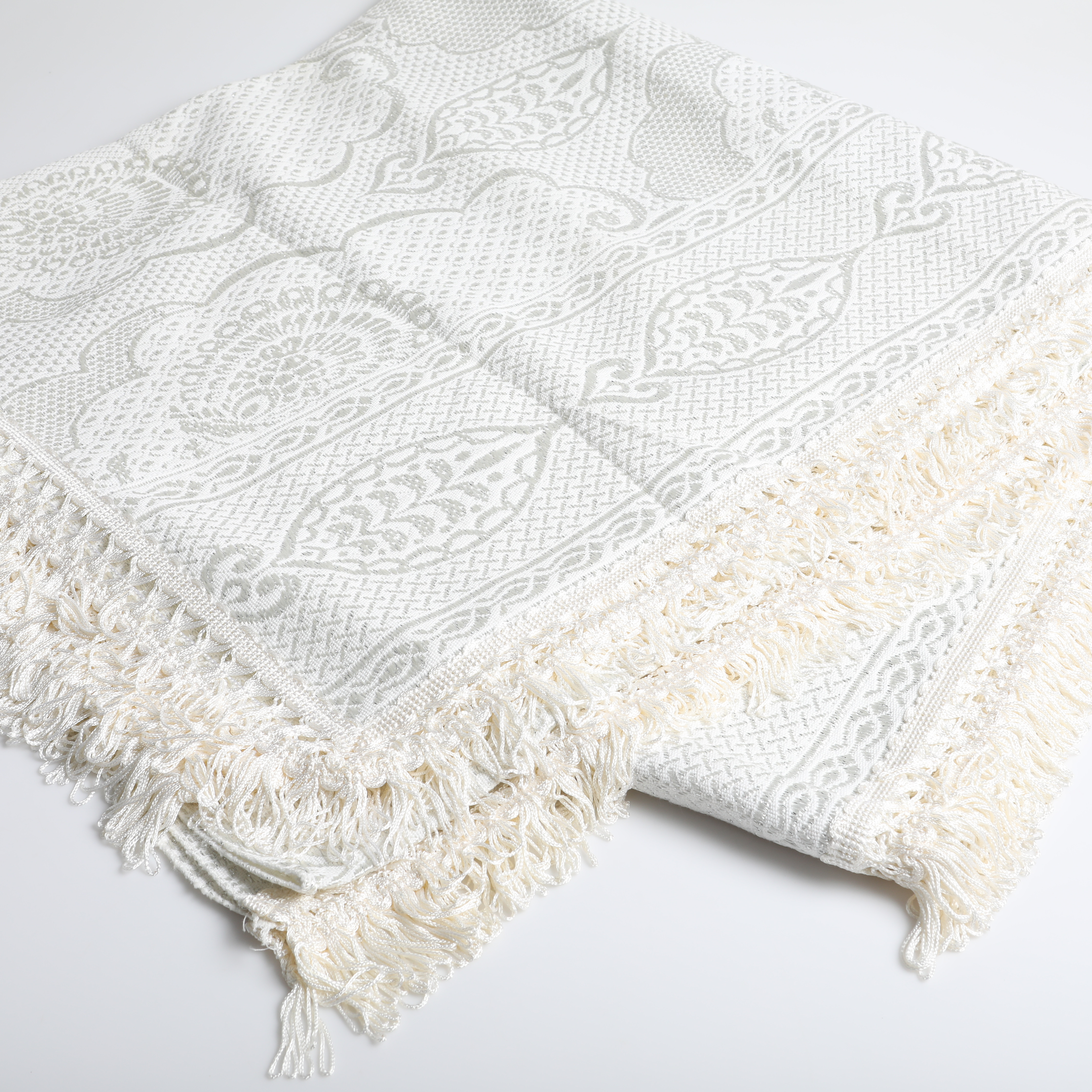 SÄNGÖVERKAST, textil med glitter, 1900-tal.