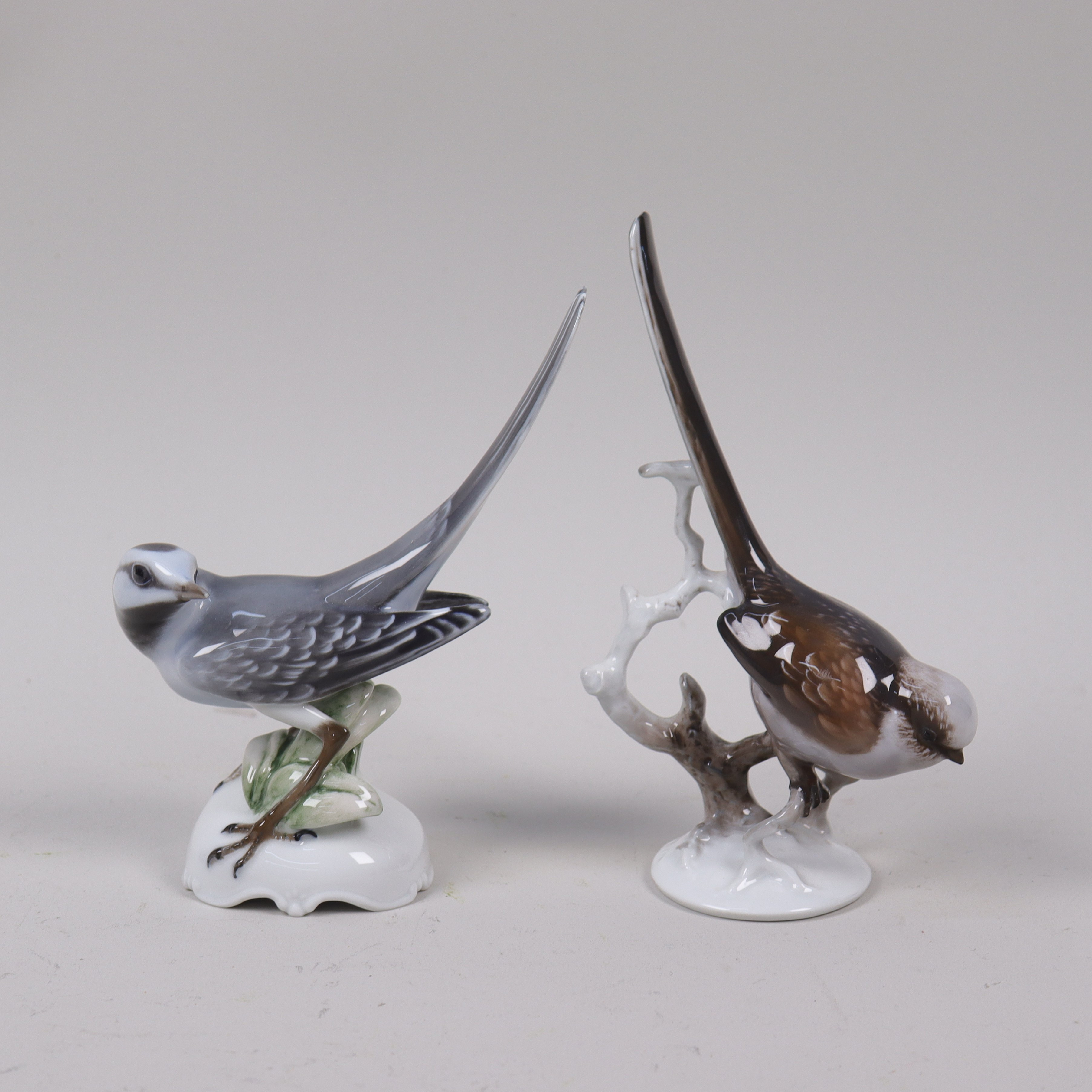 FIGURINER, Rosenthal, Tyskland, fåglar i porslin, 2 st.