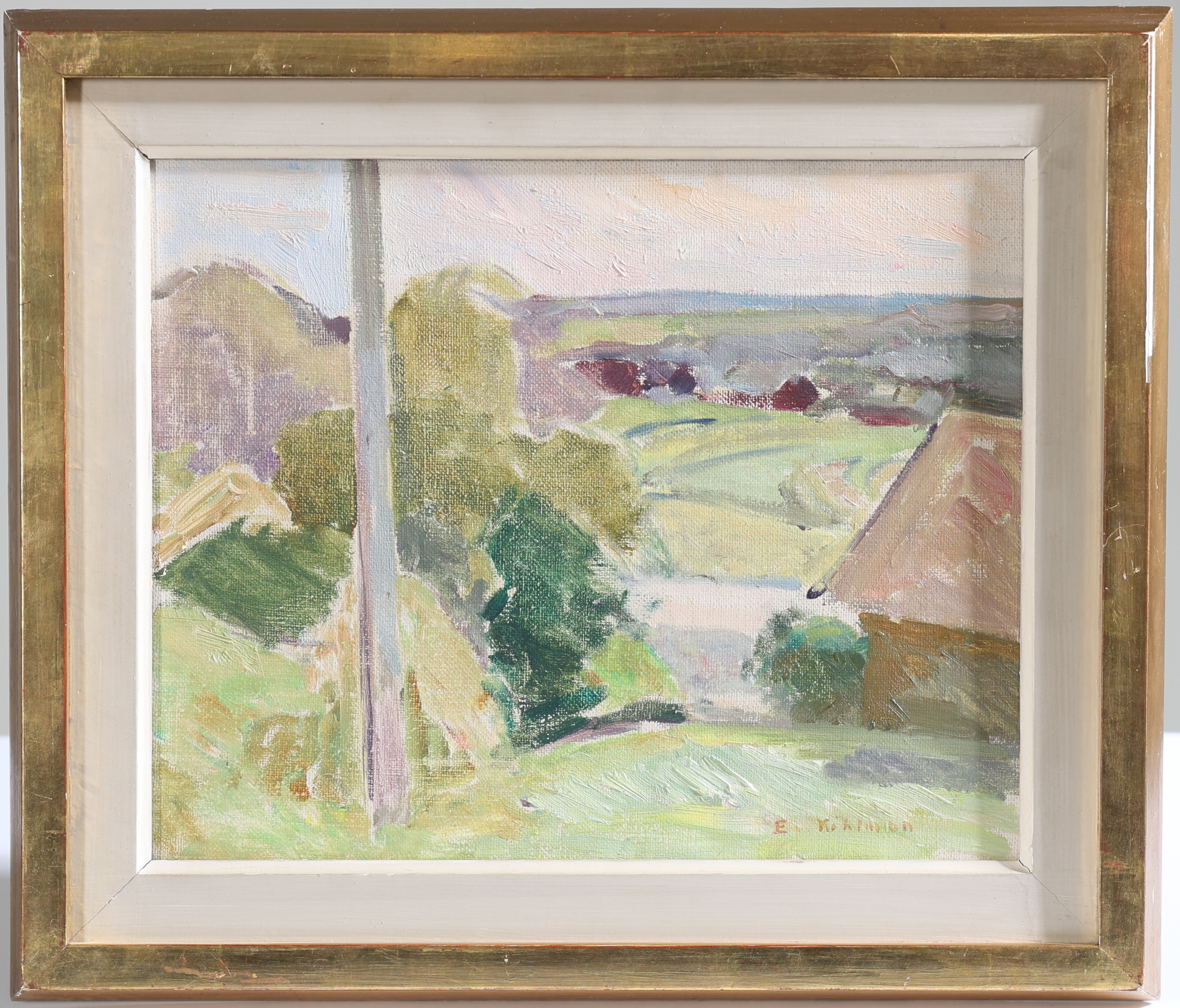 EINAR KIHLMAN. Olja på duk, Roslagen landskap, signerad.