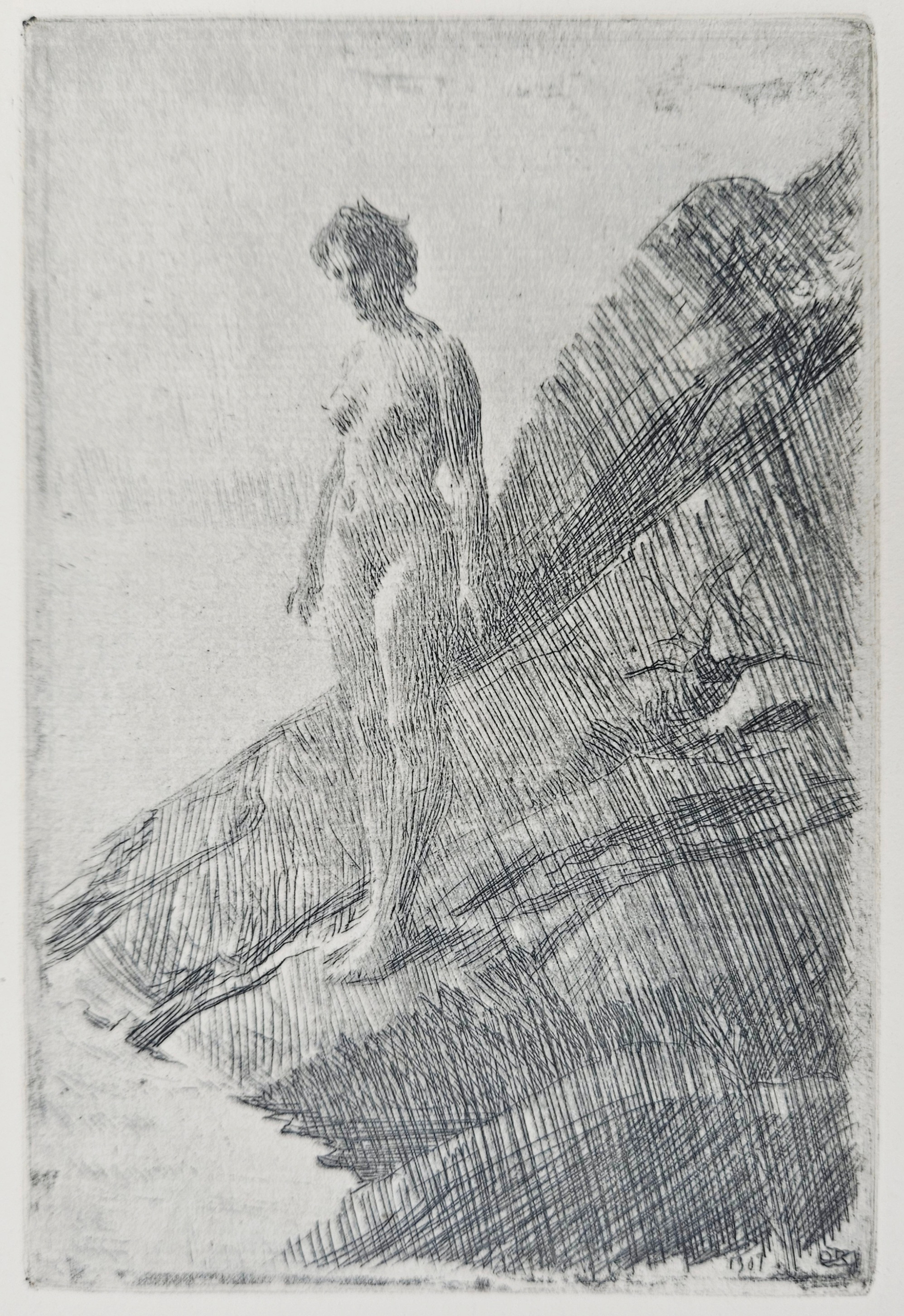 ANDERS ZORN. EFTER. "Edö". Etsning, signerad och daterad i plåten Zorn 1907.
