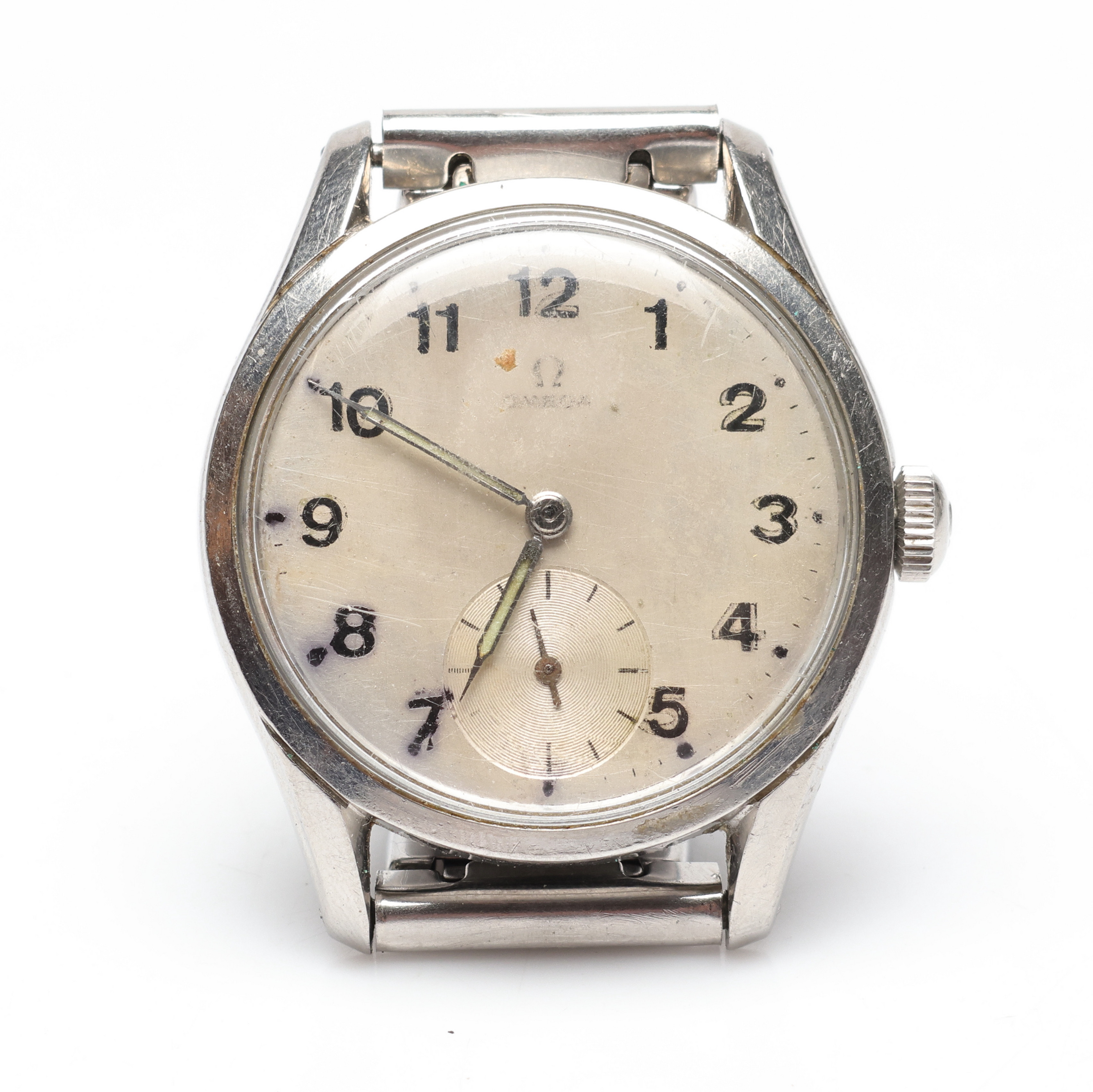 ARMBANDSUR, ca 36mm, manuell, stål, 1950-tal, Omega.