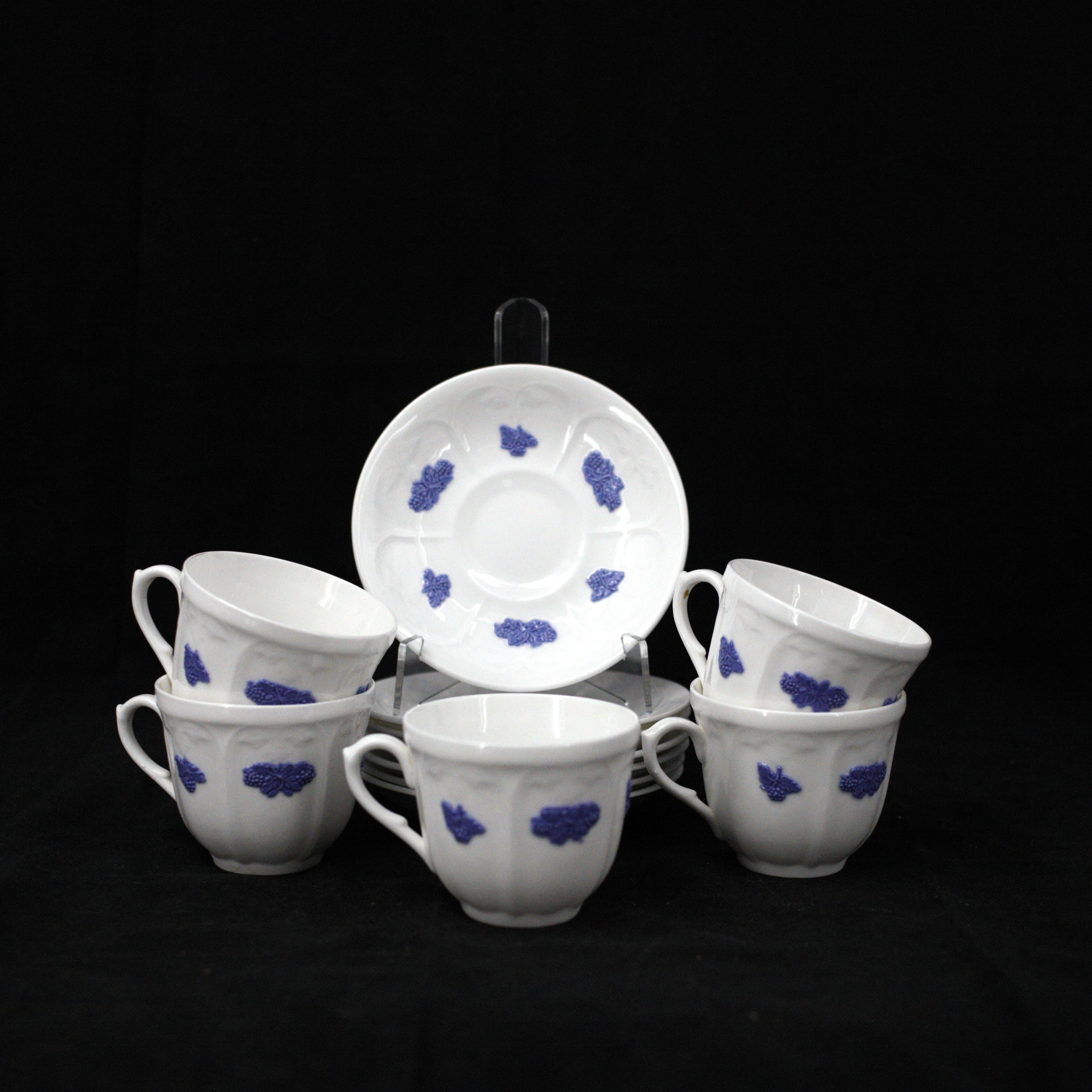 KAFFESERVIS, 12 delar, "Blå Blom", porslin, Gustavsberg.