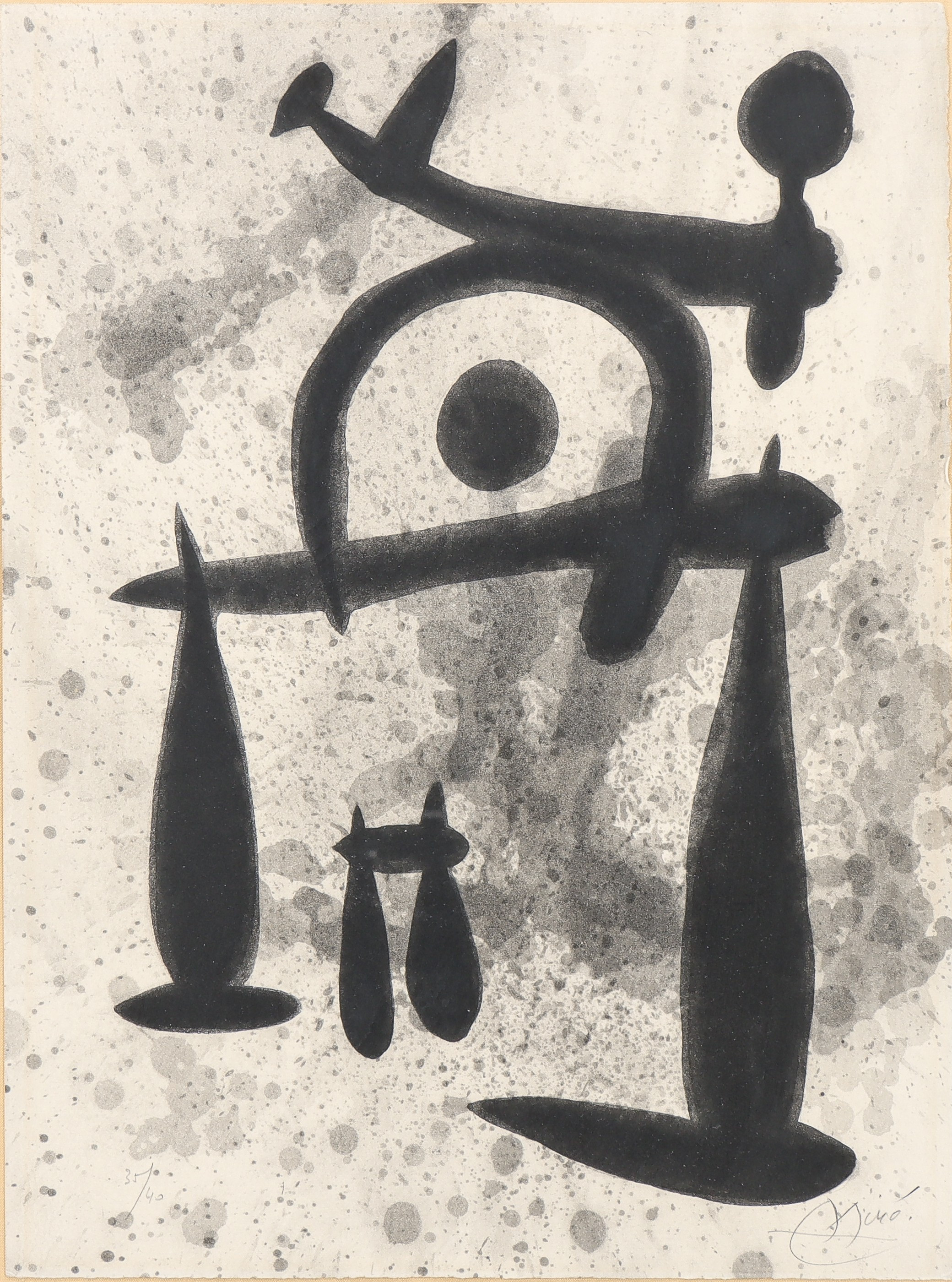 JOAN MIRÓ. "Le Miroir de l'Homme par les Bêtes" 1972.