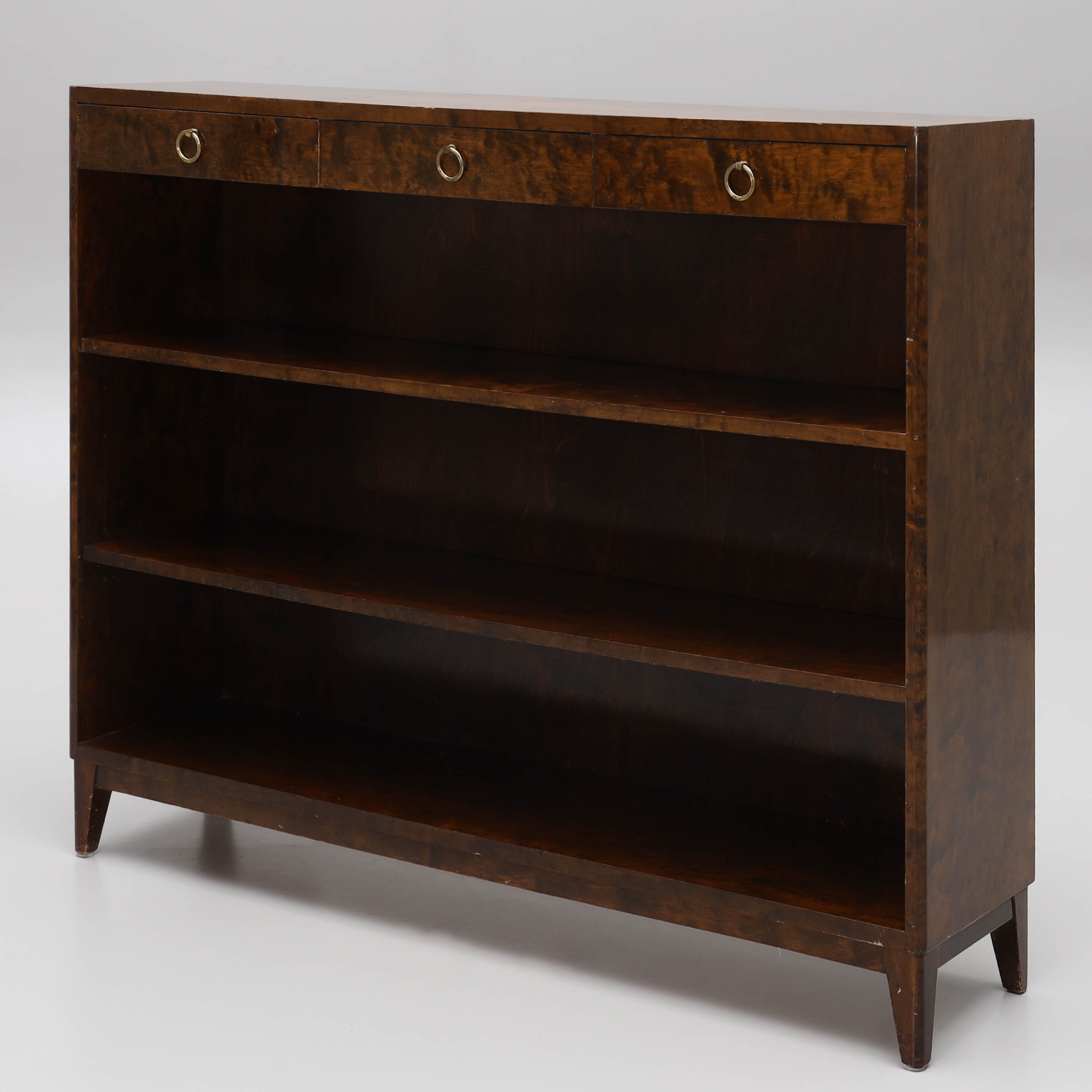 BOKHYLLA, bonad björk/fanér, 1930/40-tal.