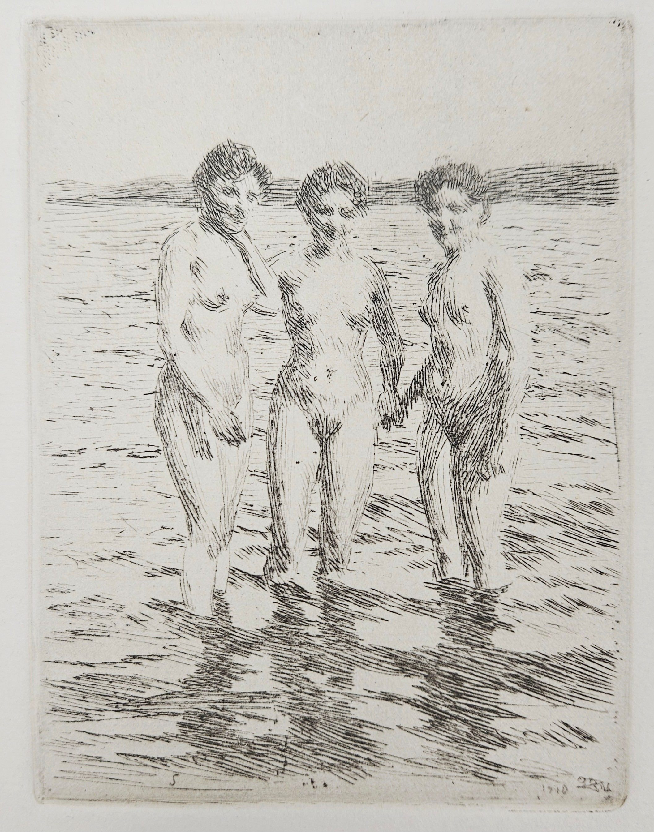 ANDERS ZORN. EFTER. "De tre gracerna". Etsning, signerad och daterad i plåten Zorn 1910.