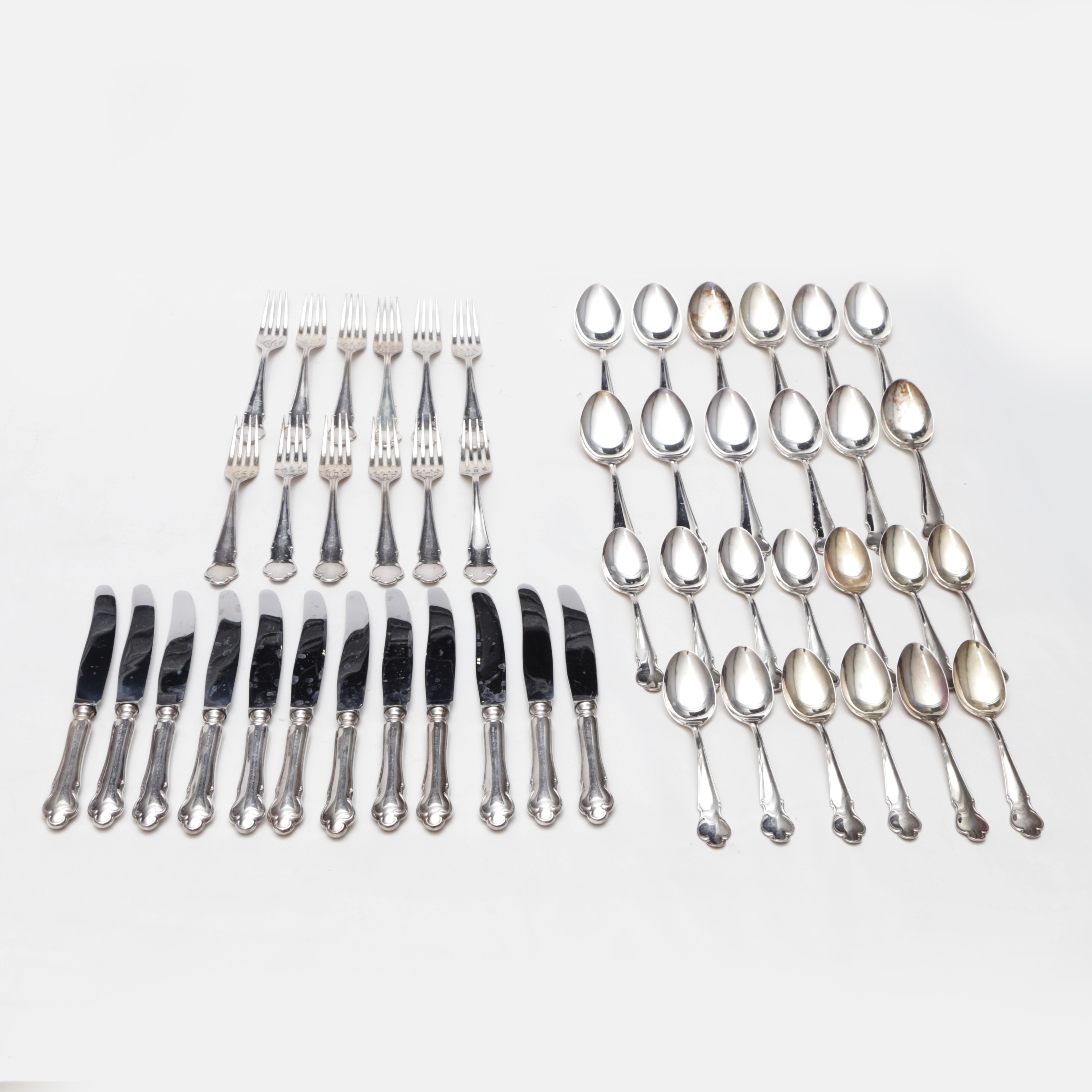 BESTICK, totalt 48 delar silver, Disa.