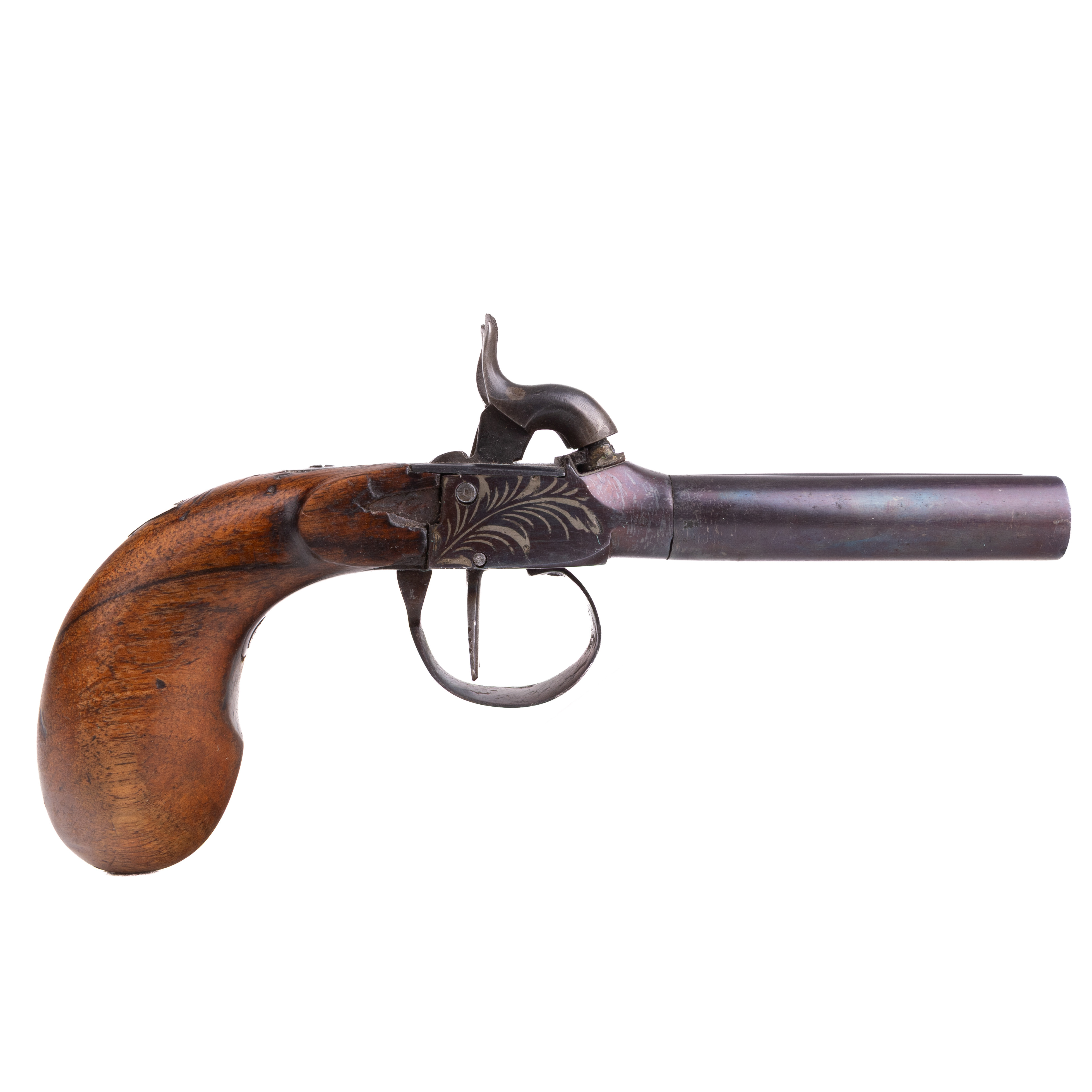 SLAGLÅSPISTOL, dubbelpipig, Belgien, 1800-tal.