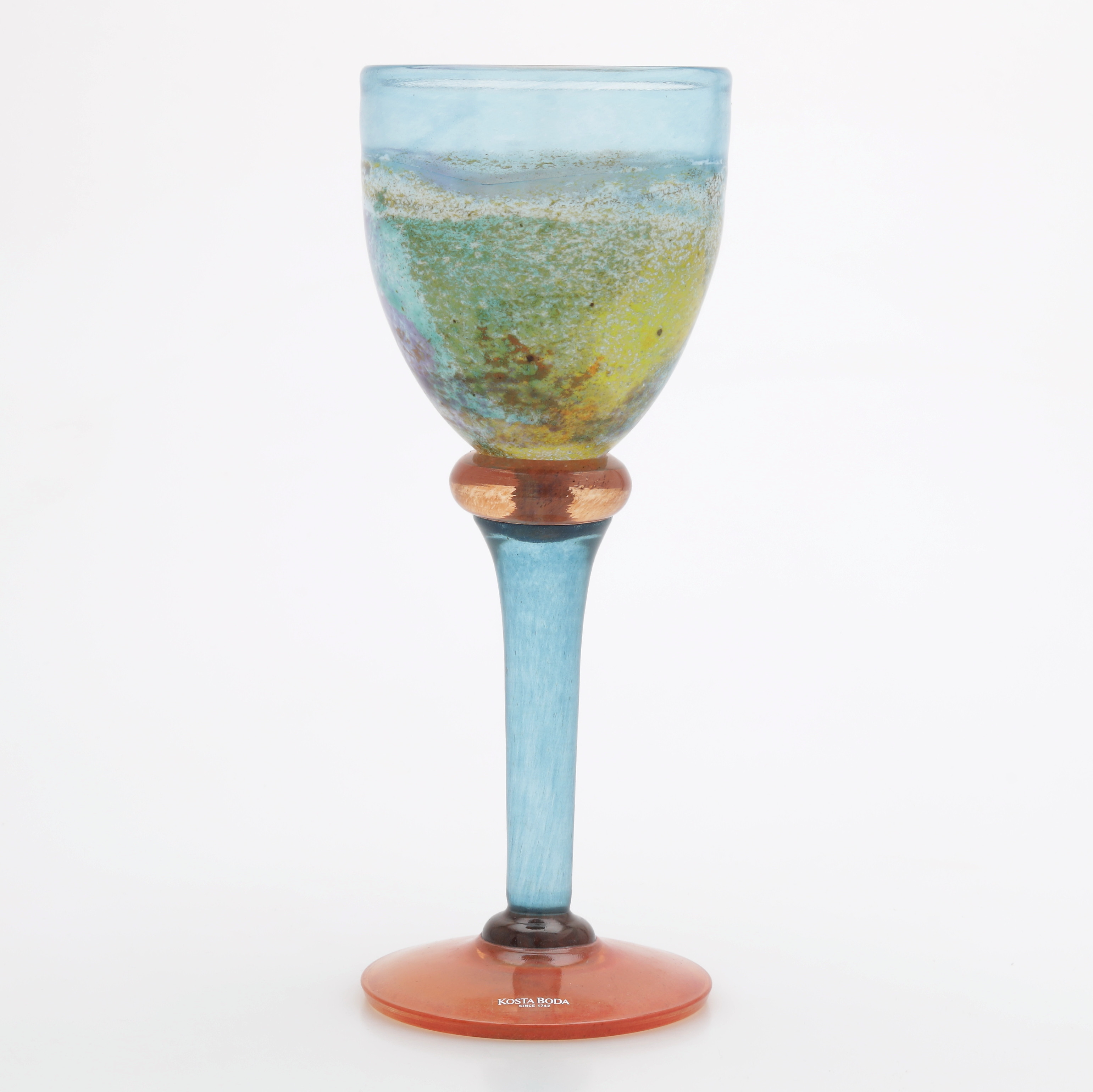 KJELL ENGMAN. Pokalglas, "CanCan", Kosta Boda, signerad.