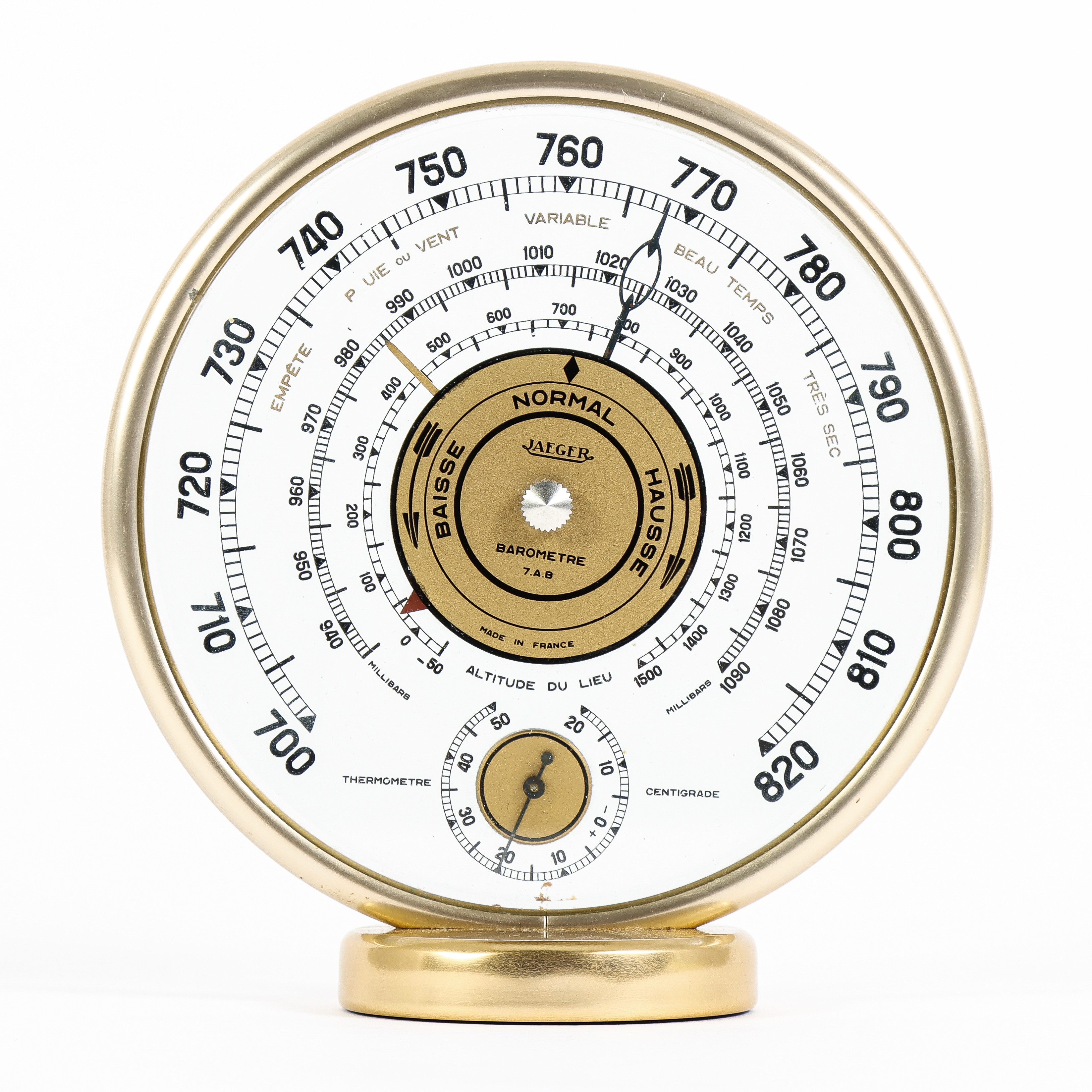 BAROMETER Jaeger, modell 7.A.B, Frankrike, 1900-talets mitt.