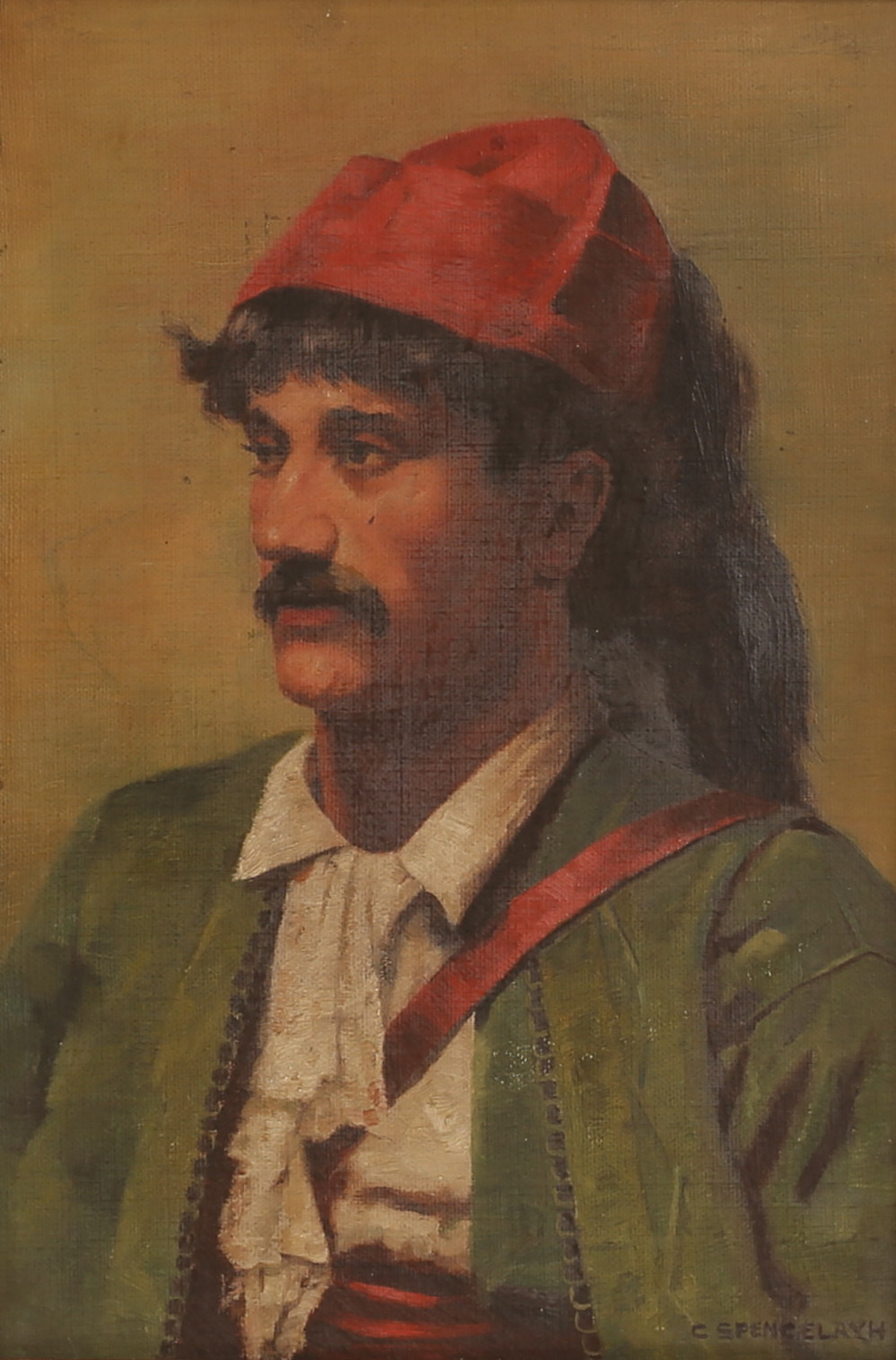 CHARLES SPENCELAYH. Olja på duk, signerad.
