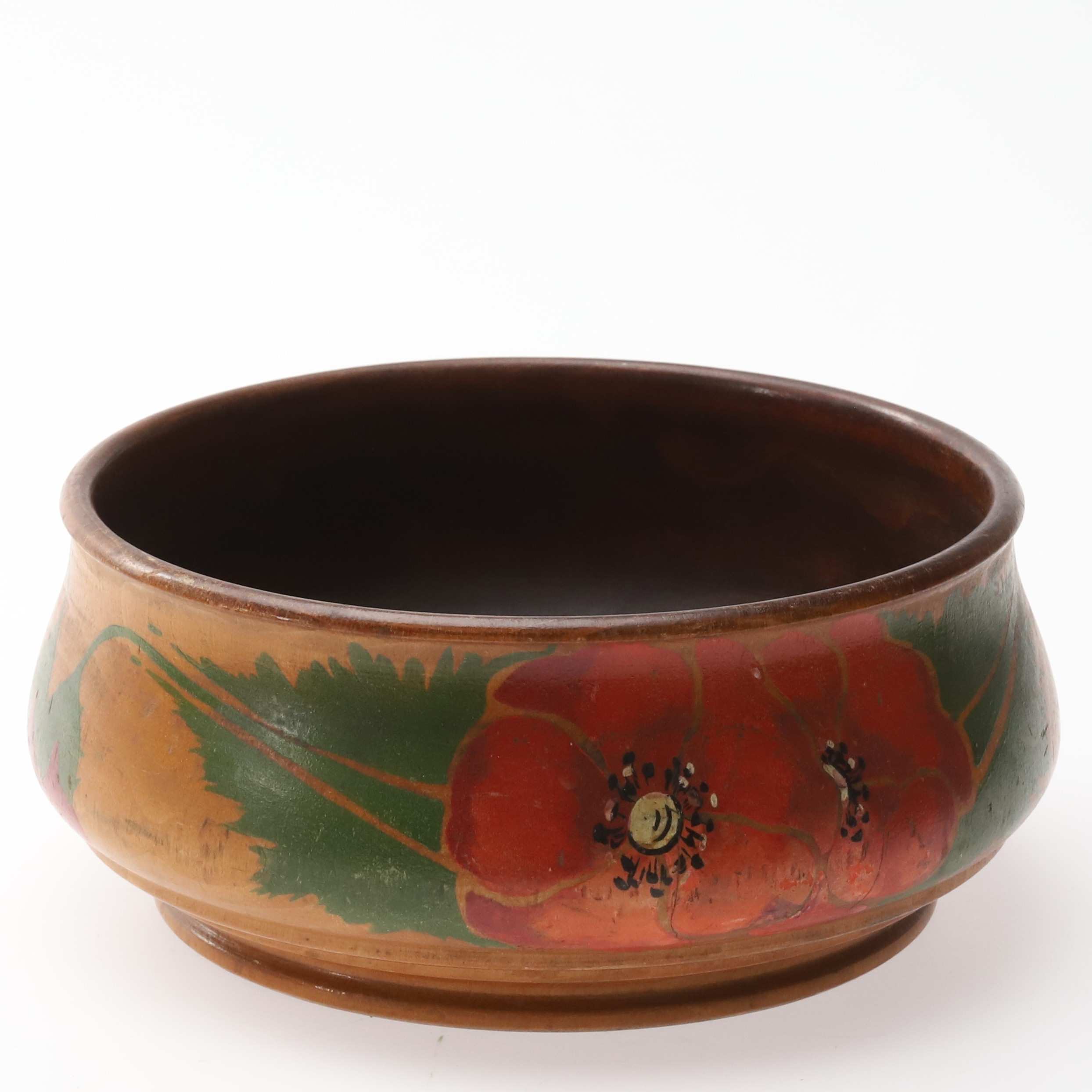 SKÅL. Trä med blomsterdekor, 1900-talets tidigare del.