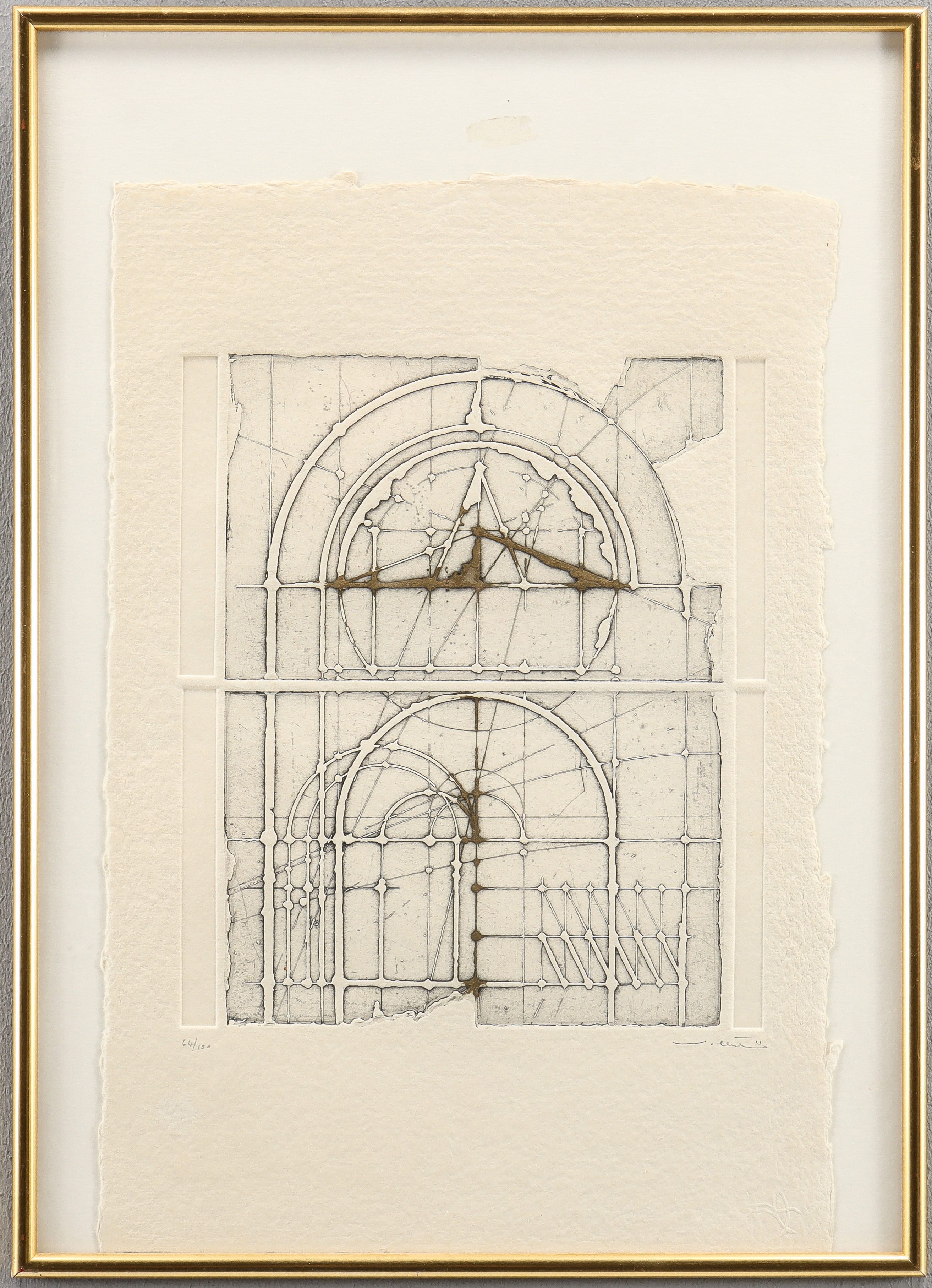 WALTER VALENTINI. Etsning 64/100, signerad.