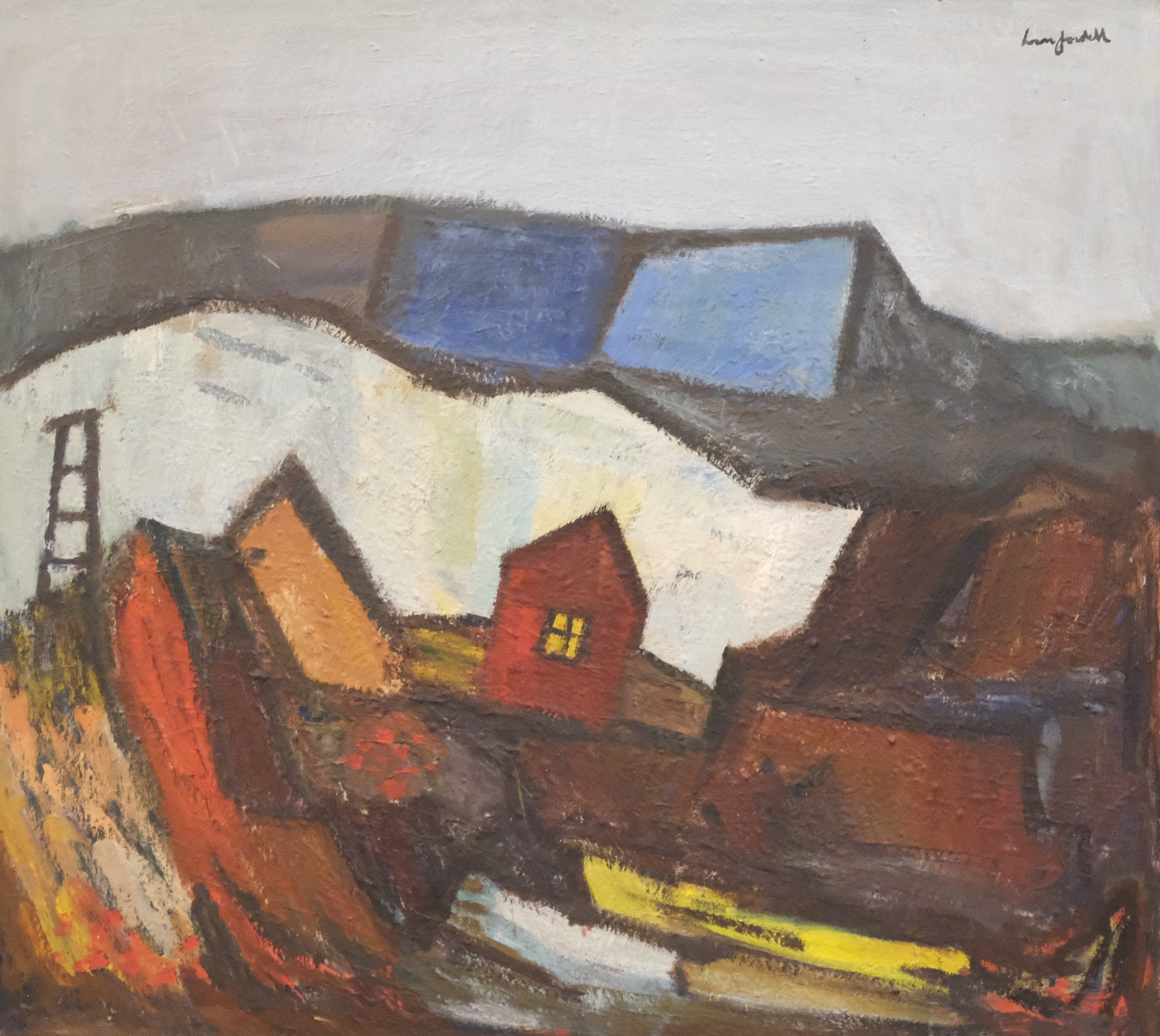 IVAN JORDELL. "KALKBROTTET", OLJA PÅ PANNÅ.