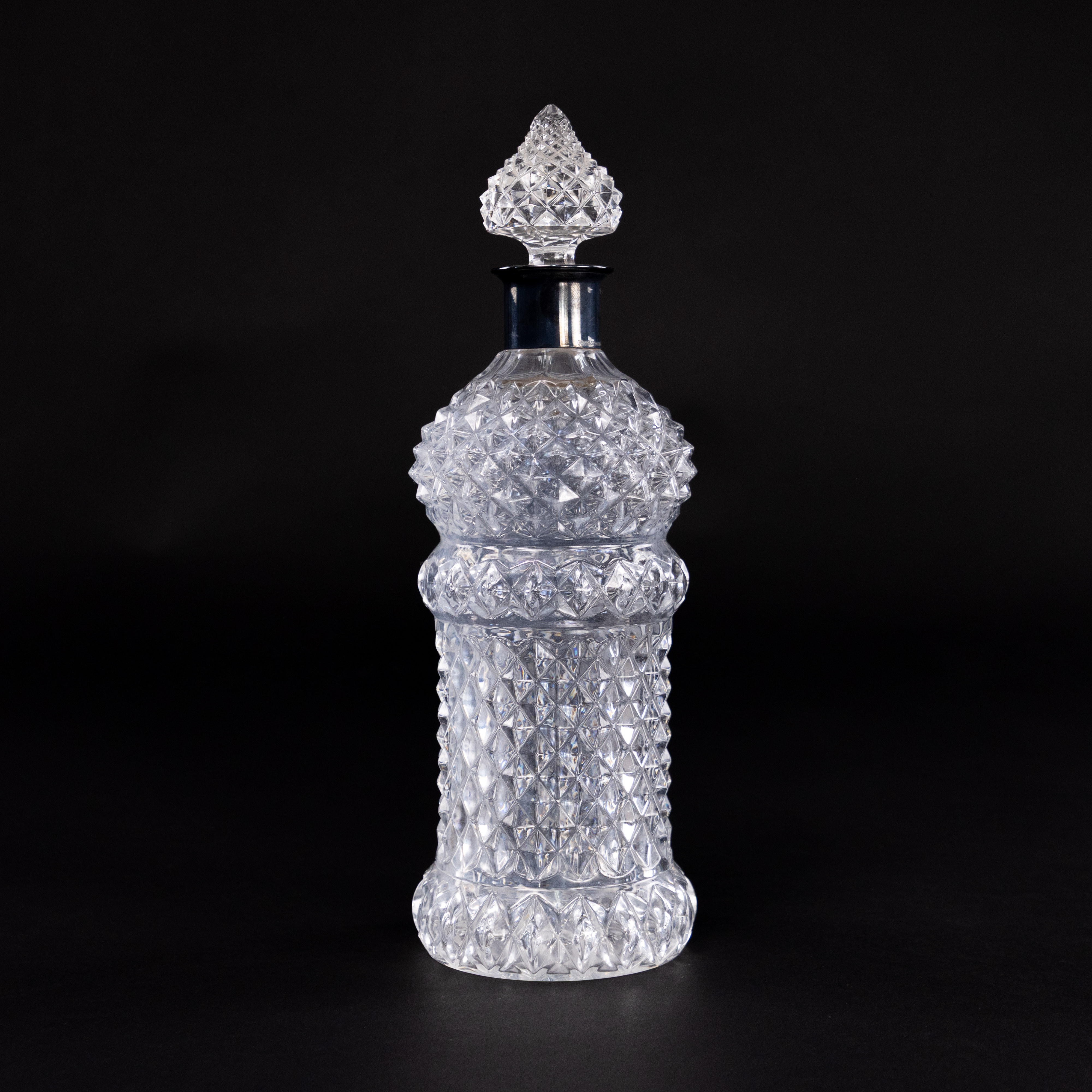 KARAFF. Glas och sterlingsilver.