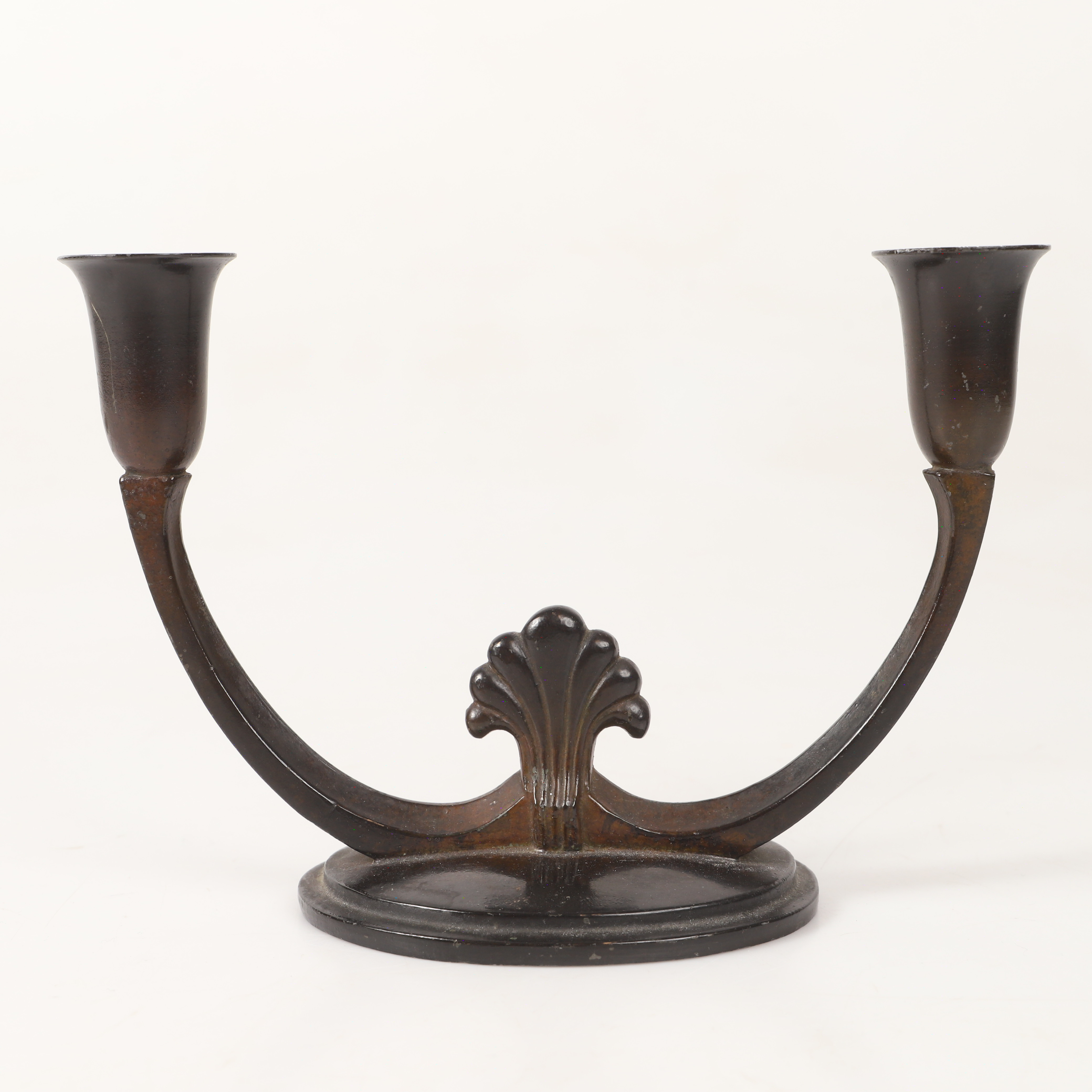 LJUSSTAKE, patinerad brons, art-deco.