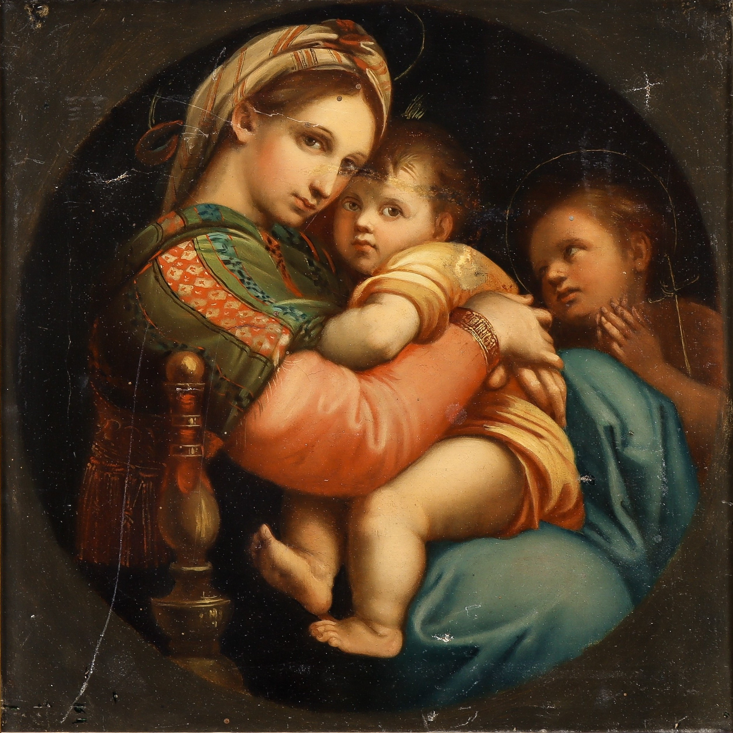 RAFAEL. EFTER. "Madonna della Seggiola", 1800-tal.
