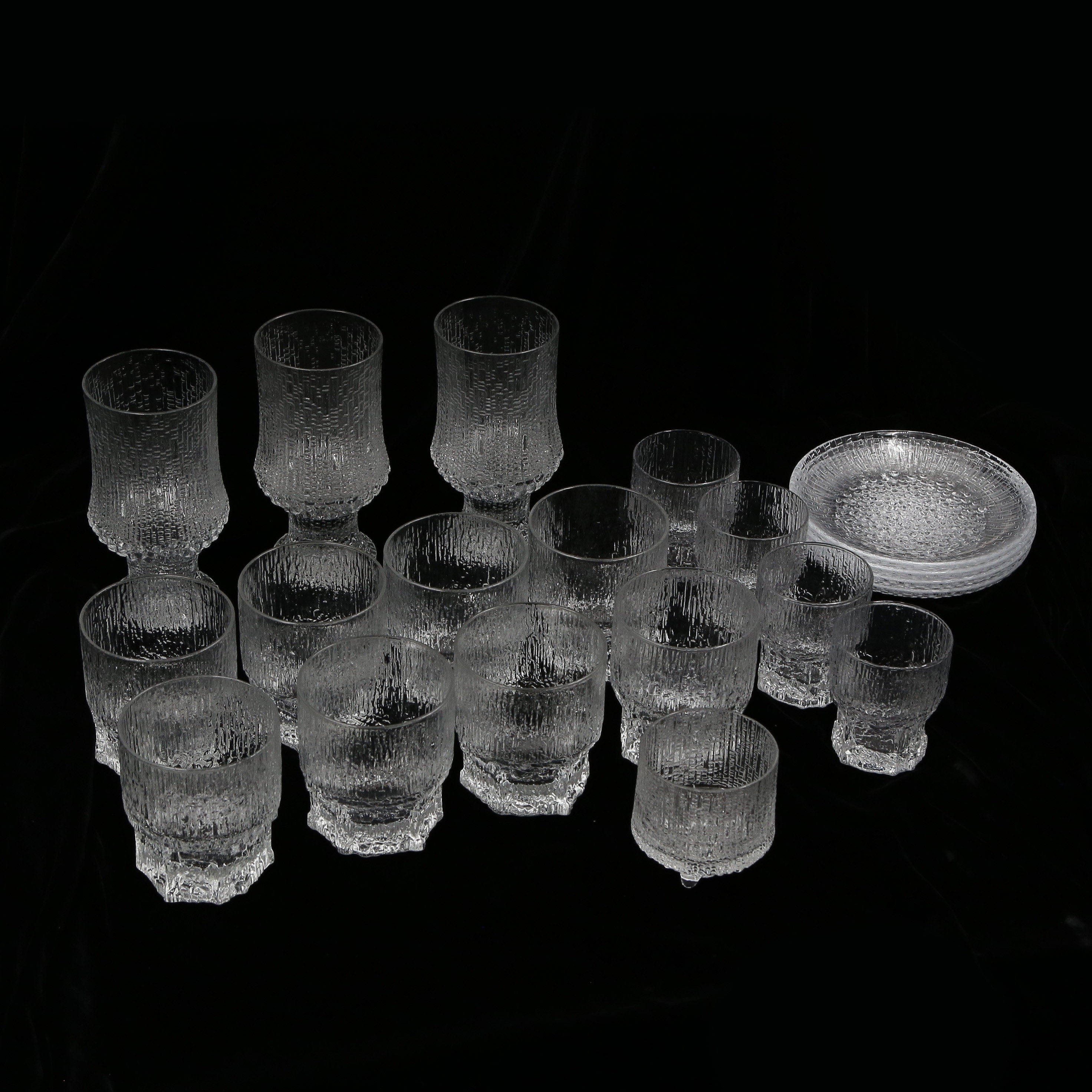 TAPIO WIRKKALA. GLASSERVIS "ULTIMA THULE" IITTALA.