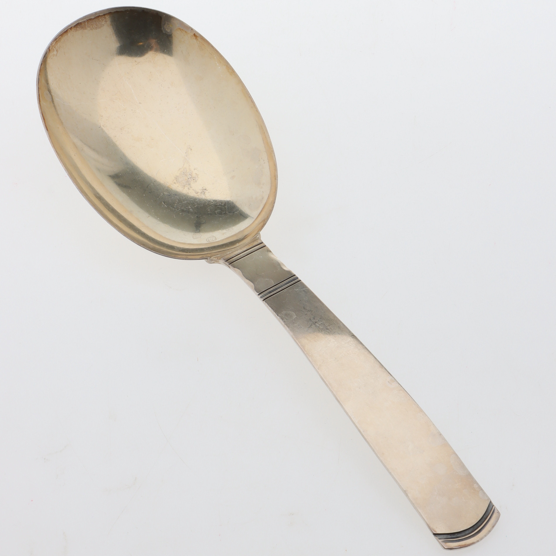 JACOB ÄNGMAN. Minnessked, "Rosenholm", silver, GAB.