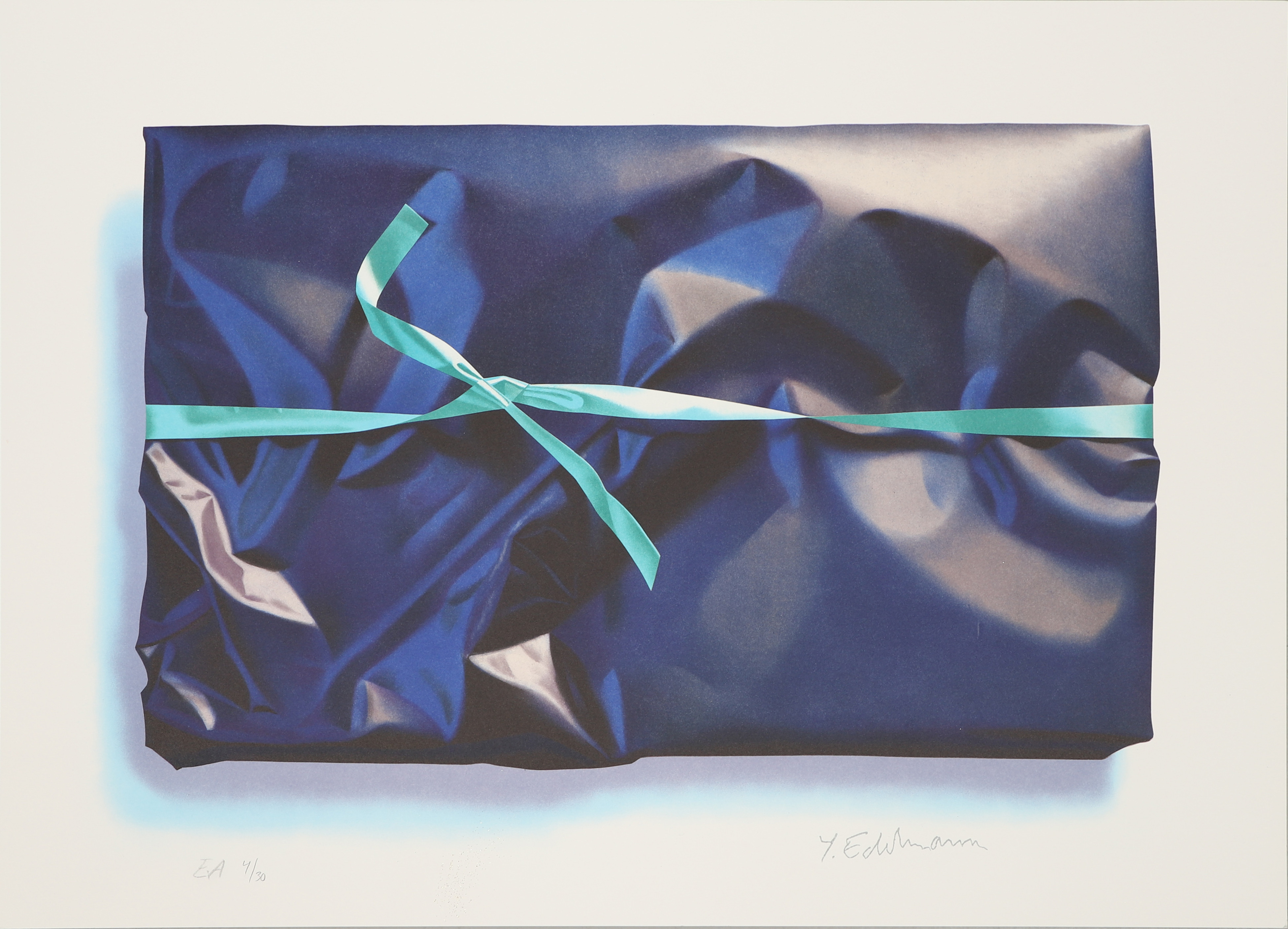 YRJÖ EDELMANN. "Parcel with green ribbon", stämpelsignerad och numrerad EA 4/30.