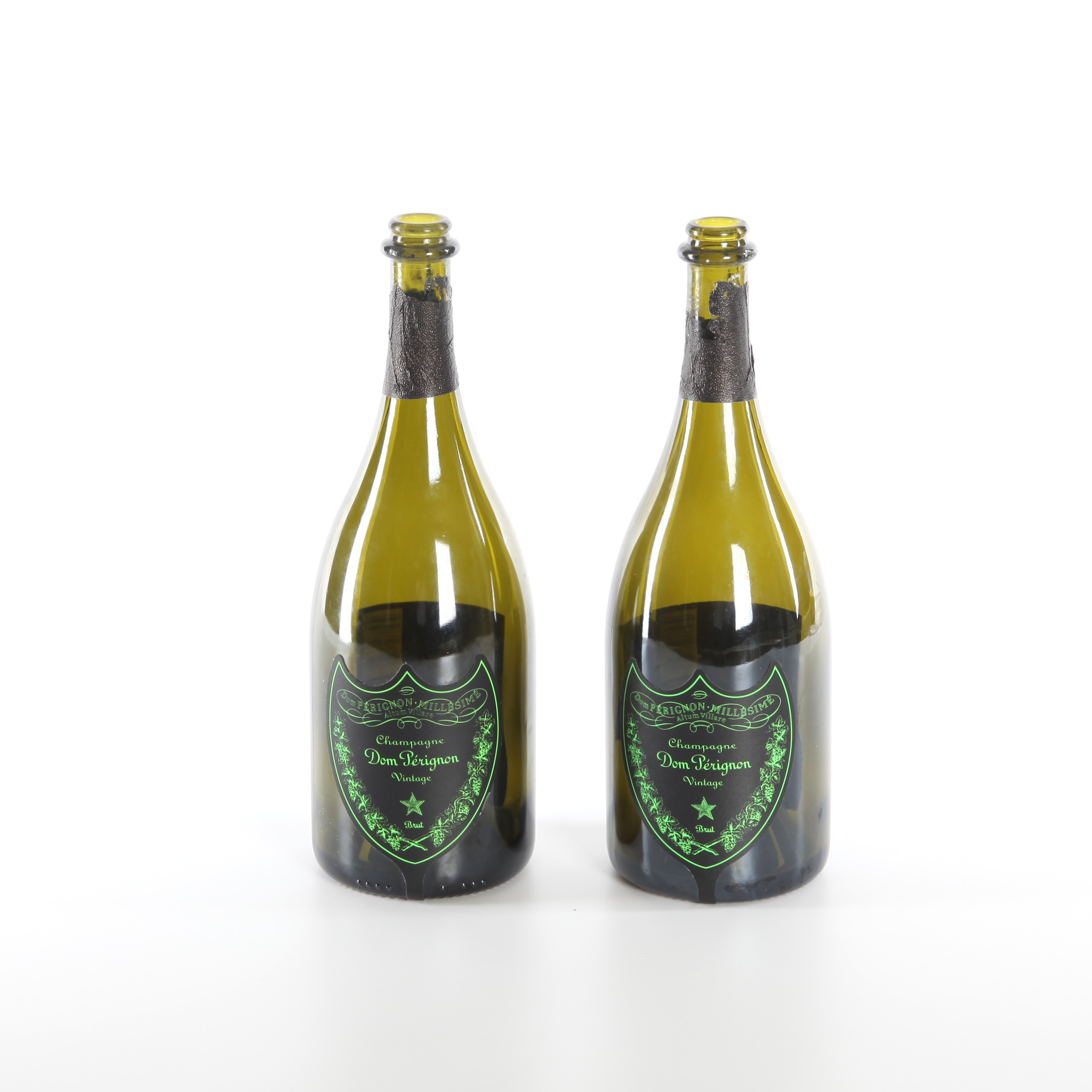 DOM PERIGNON-FLASKOR 2013, 2 st, med belysning.
