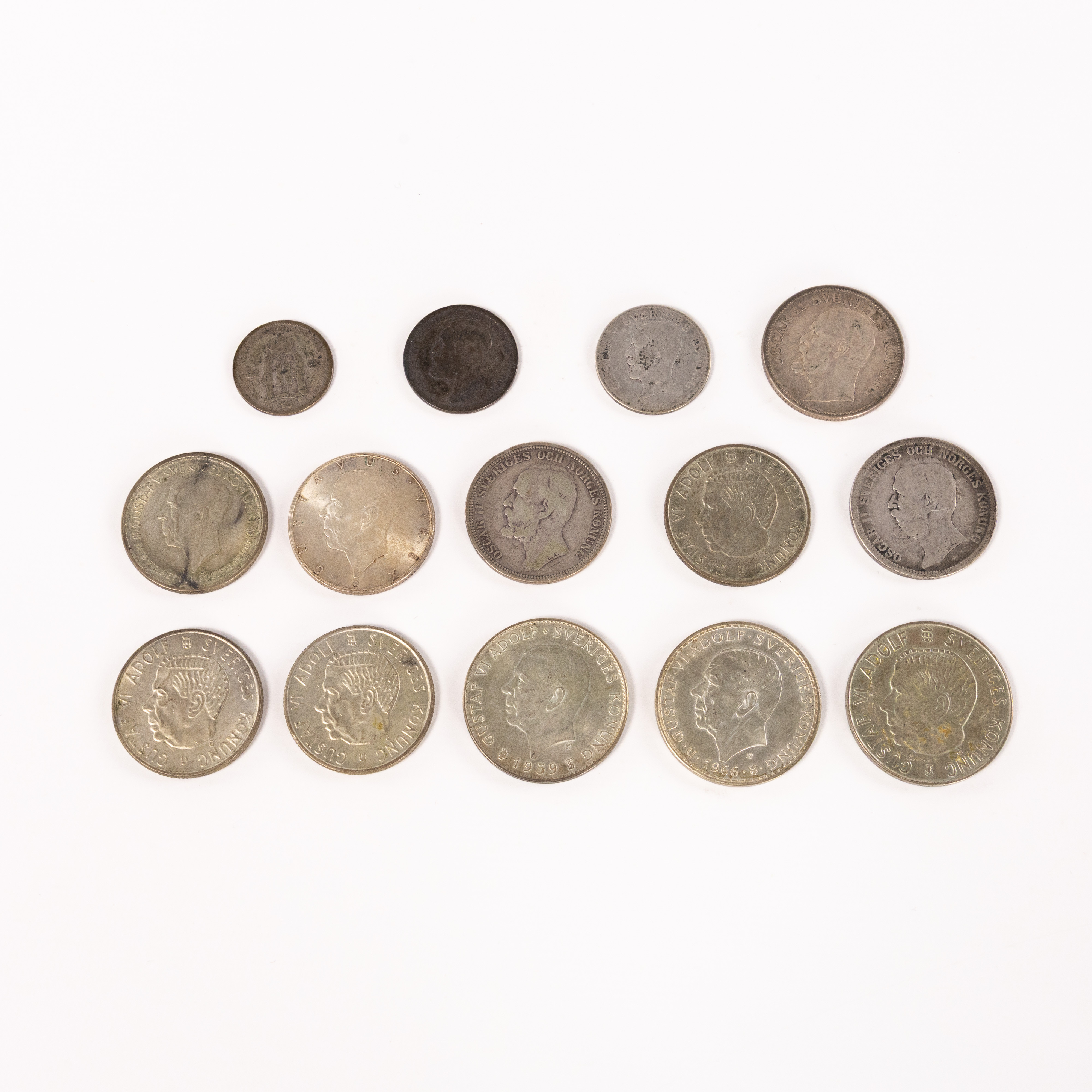 SILVERMYNT. Sverige, 40-80% silverhalt.