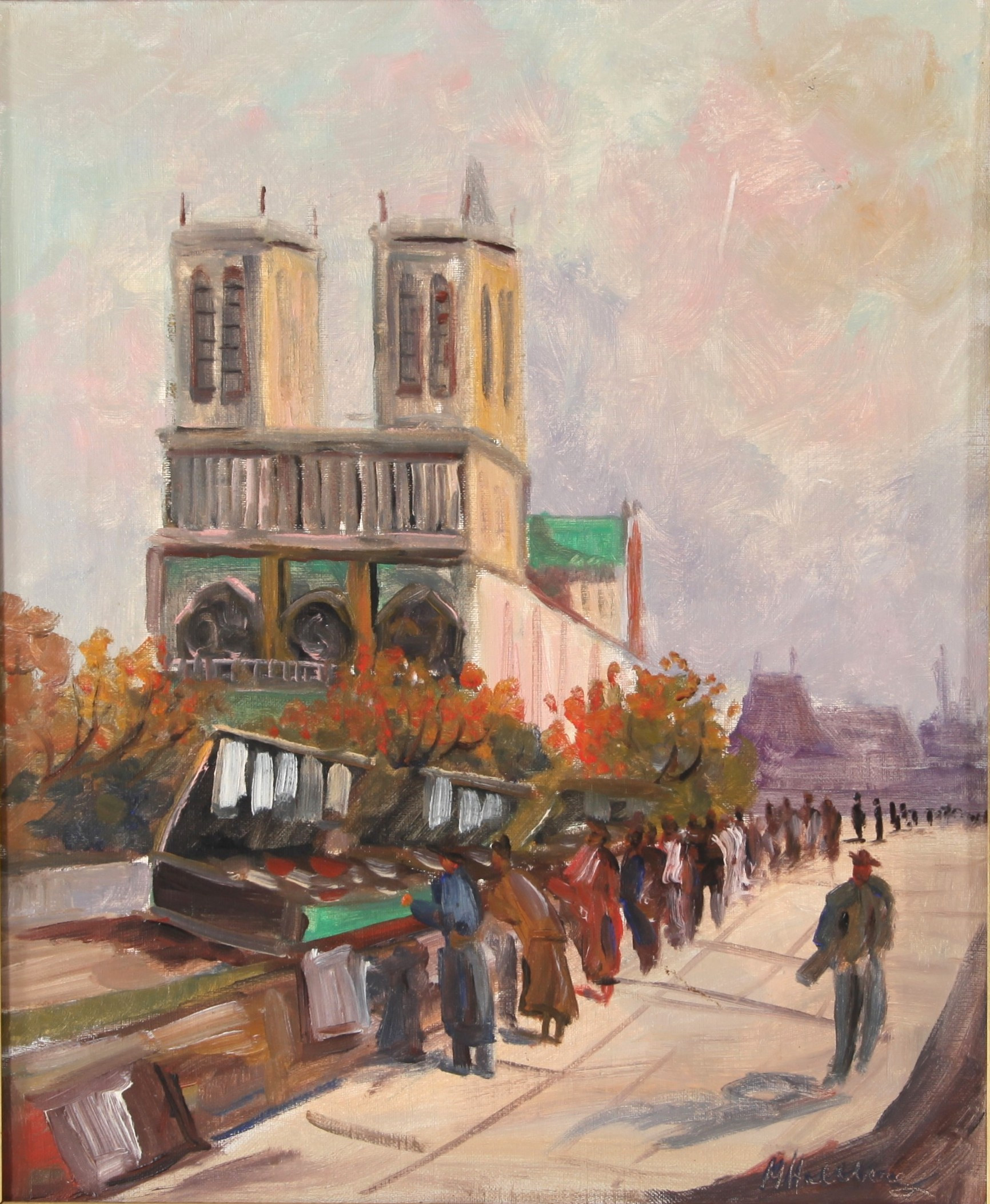 MAX HALLBERG. 1907–1976. Olja på duk, Paris 1950-tal, signerad.