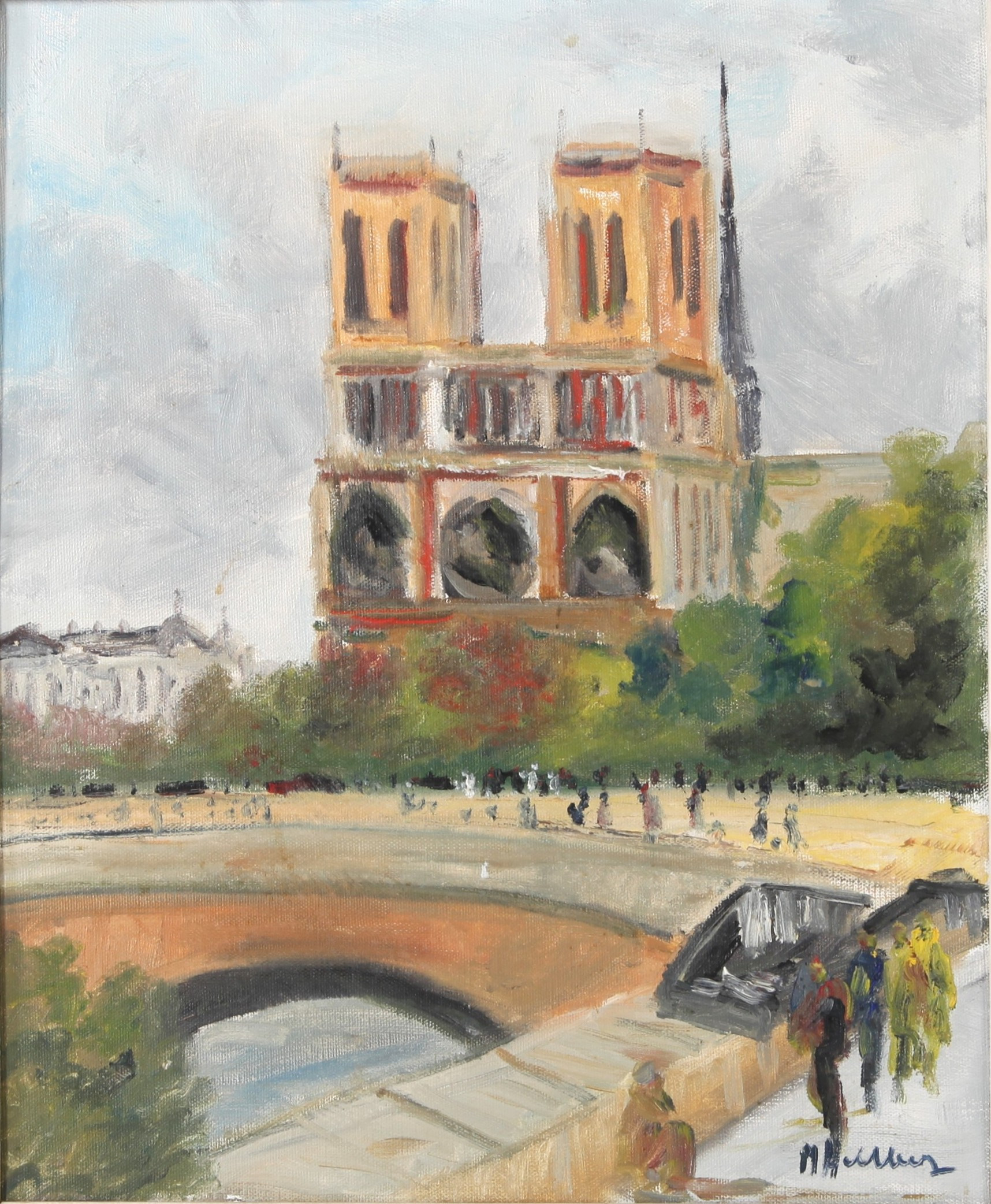 MAX HALLBERG. 1907–1976. Olja på duk, Paris 1955, signerad.