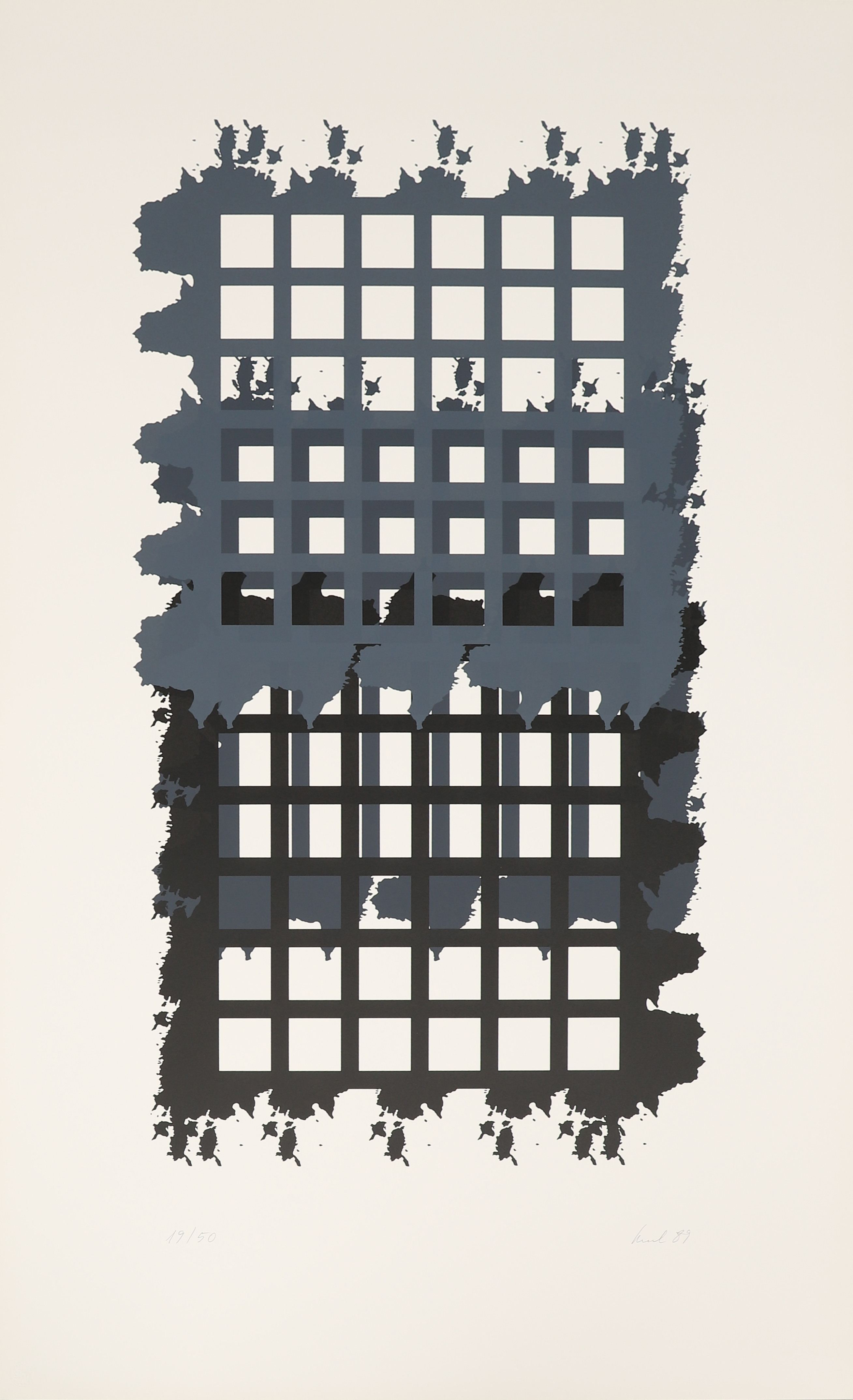 RAUL MEEL. "Windows and landscape", färgserigrafi, signerad och numrerad 19/50, daterad -89.