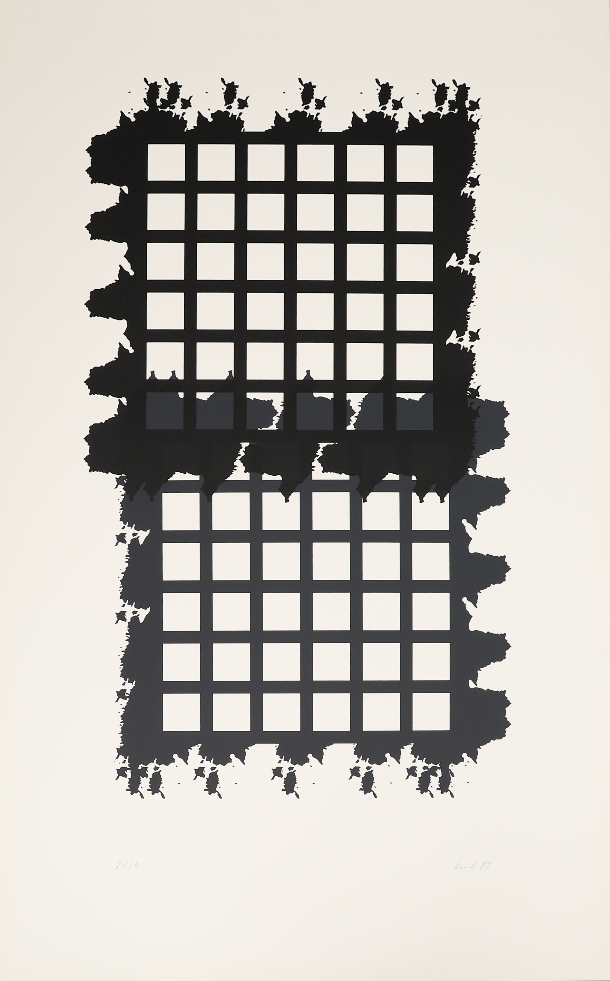 RAUL MEEL. "Windows and landscape", färgserigrafi, signerad och numrerad 21/50, daterad -89.