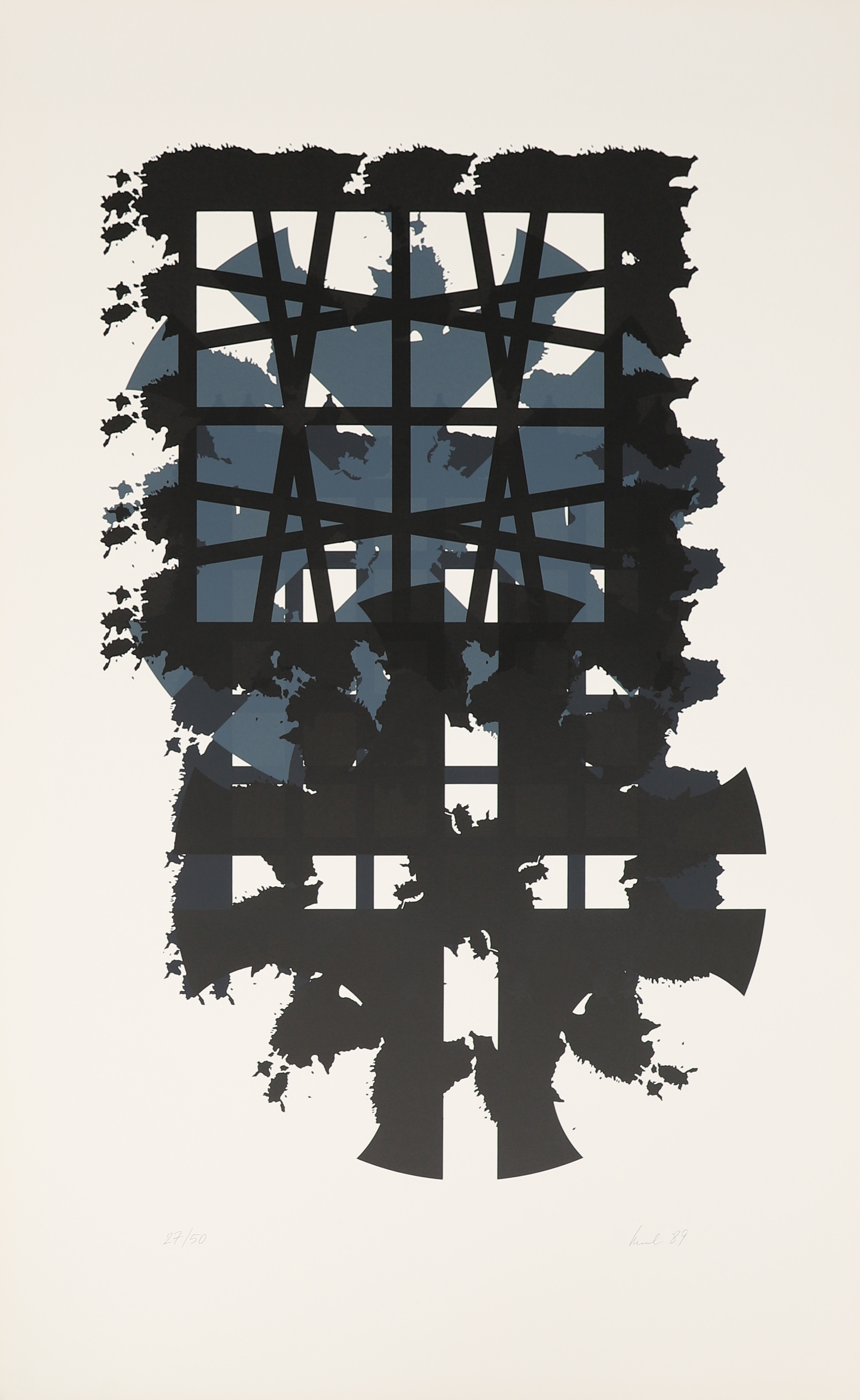 RAUL MEEL. "Windows and landscape", färgserigrafi, signerad och numrerad 27/50, daterad -89.