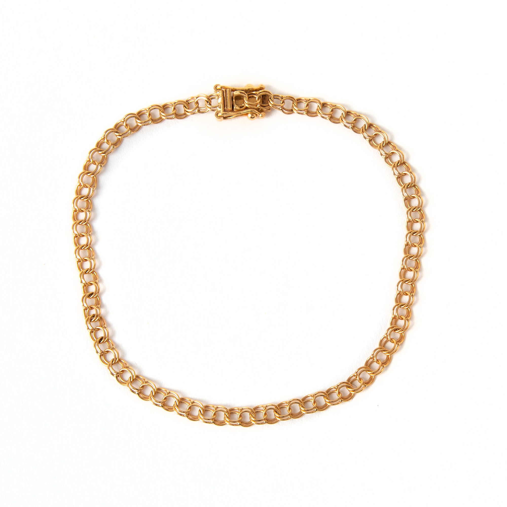 ARMLÄNK, 18K guld, kattfotstämplad.