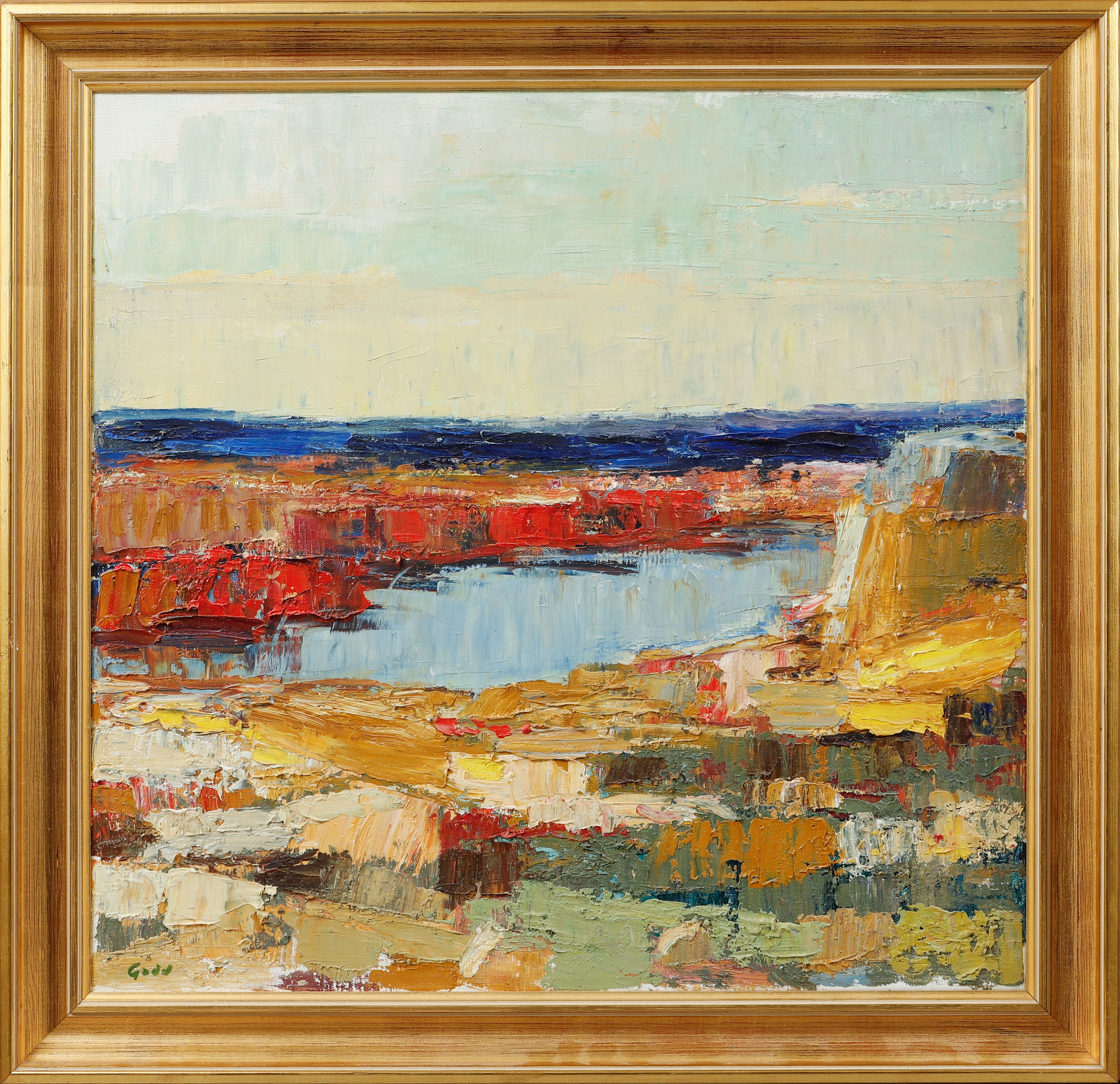 KARL AXEL GADD. "Utehamn", olja på duk, signerad.