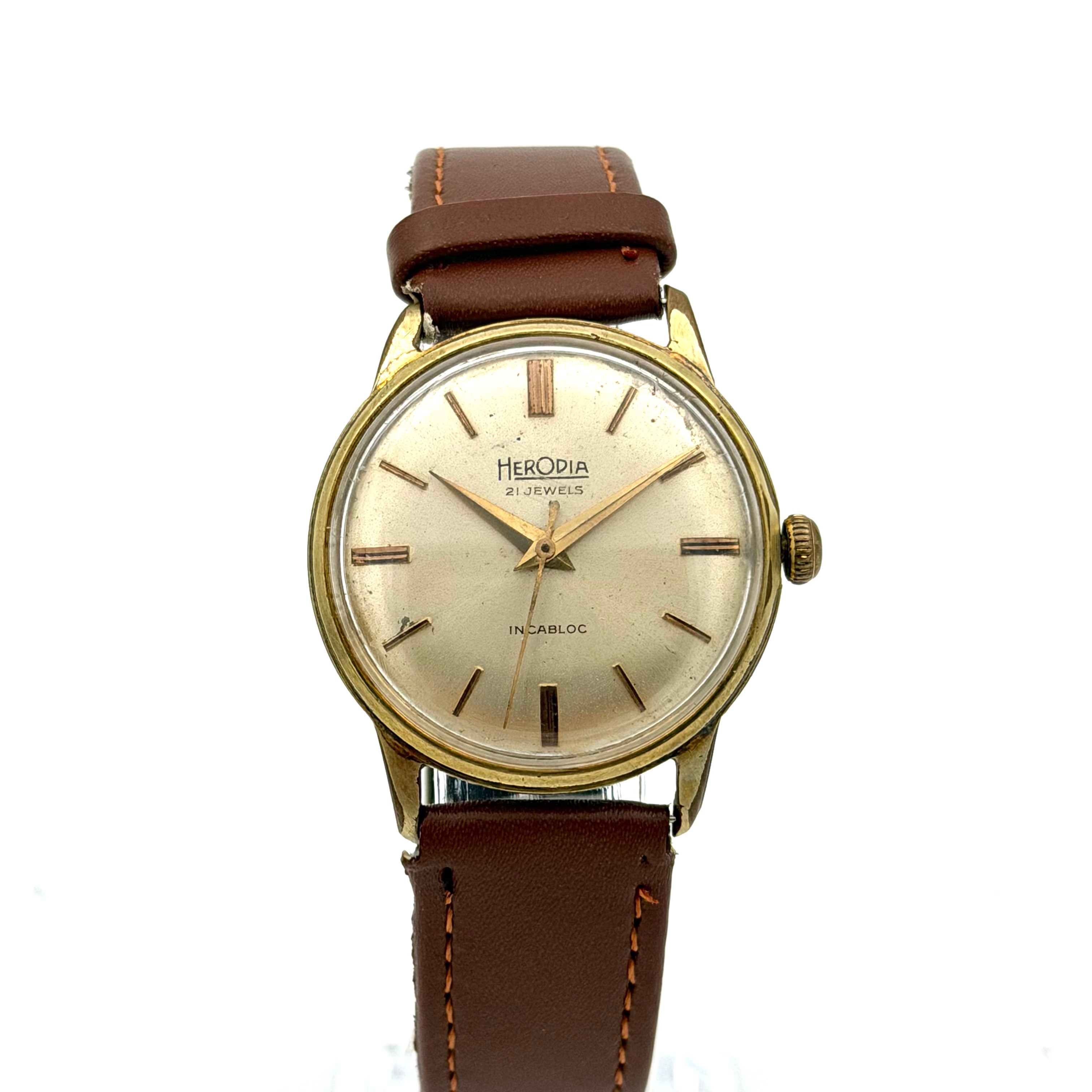 HERODIA, armbandsur, 1950/60-tal, manuell, gulddouble´.