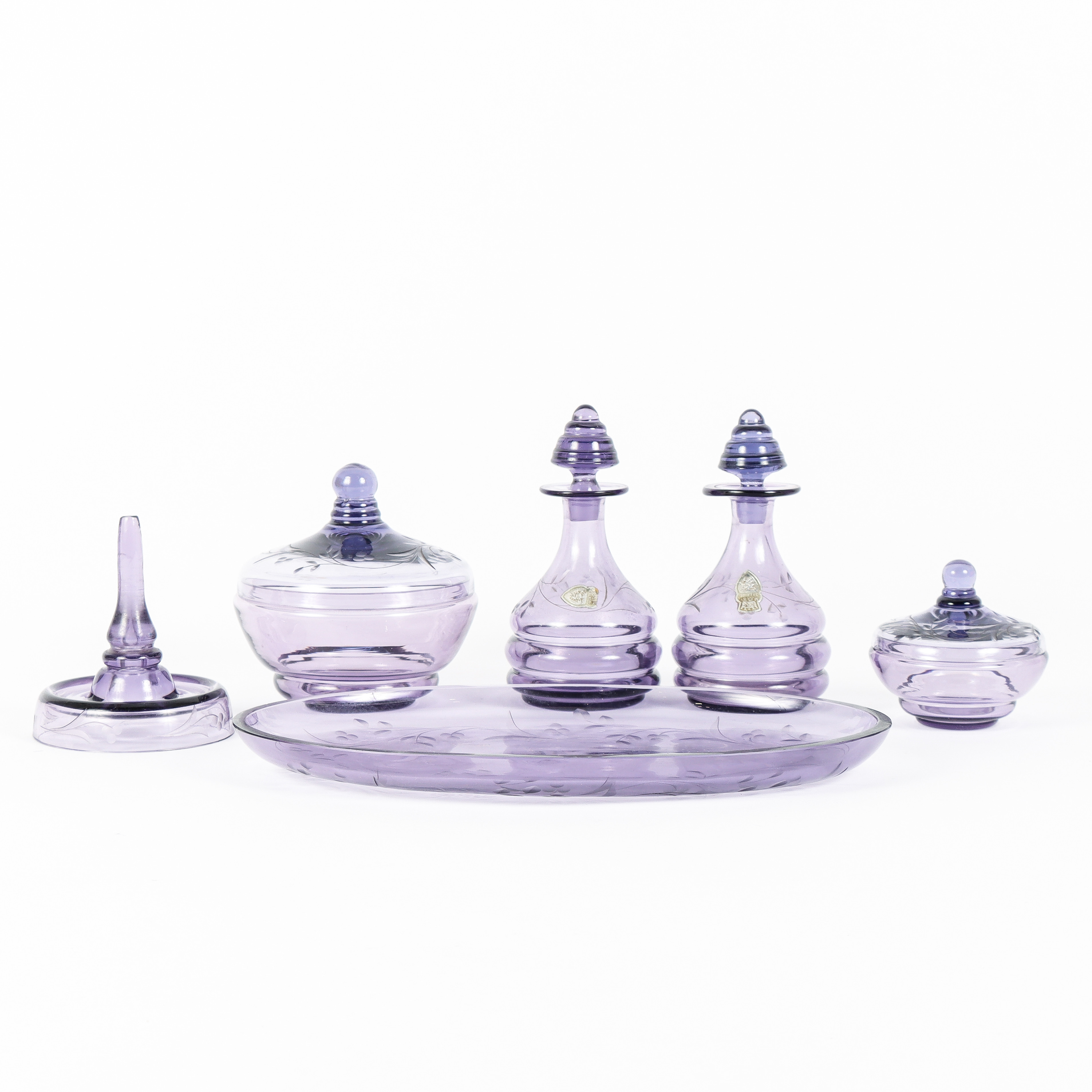 TOALETTSERVIS glas, 6 delar.