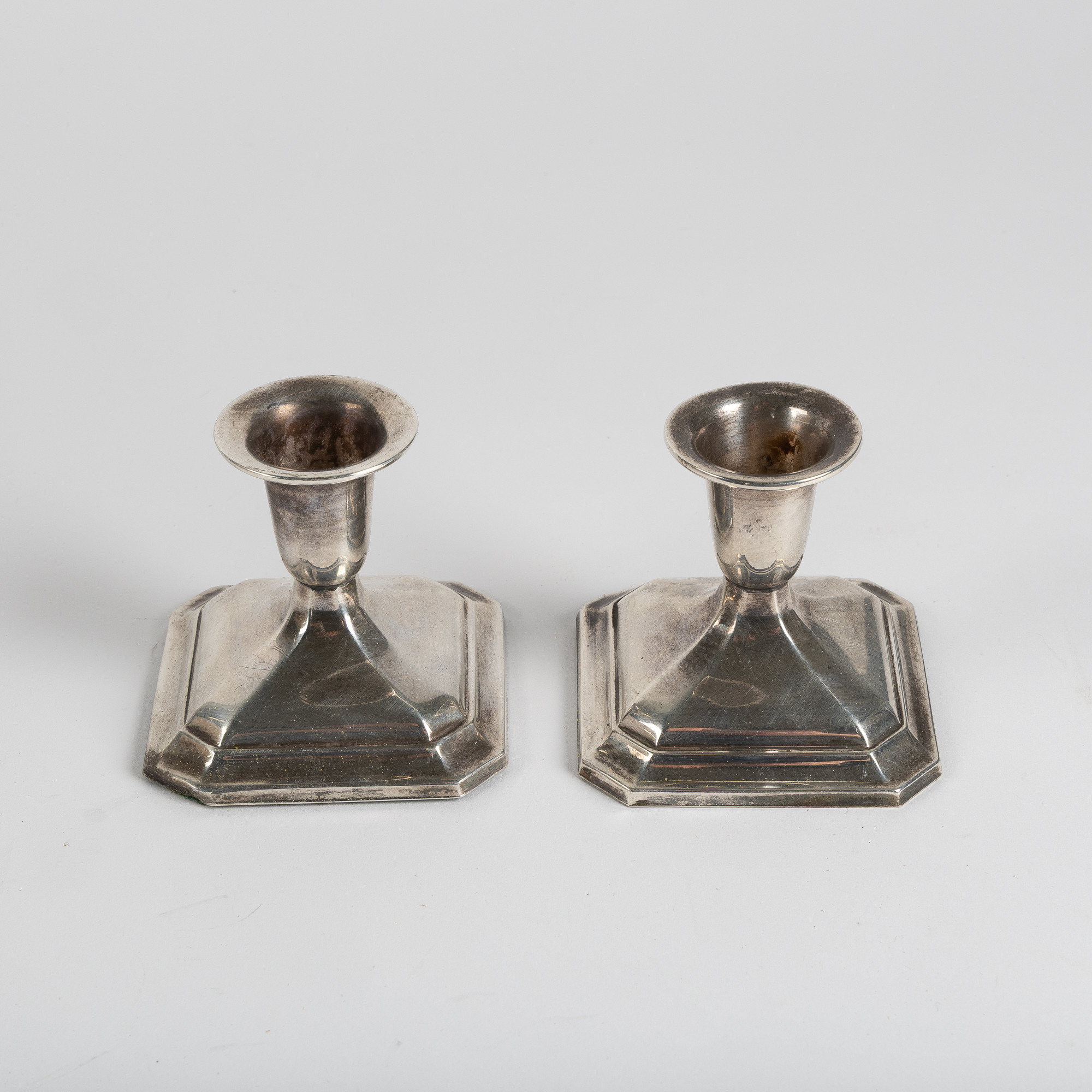 LJUSSTAKAR, ett par, silver, Hejl 830S samt sterling, Danmark 1900-tal.