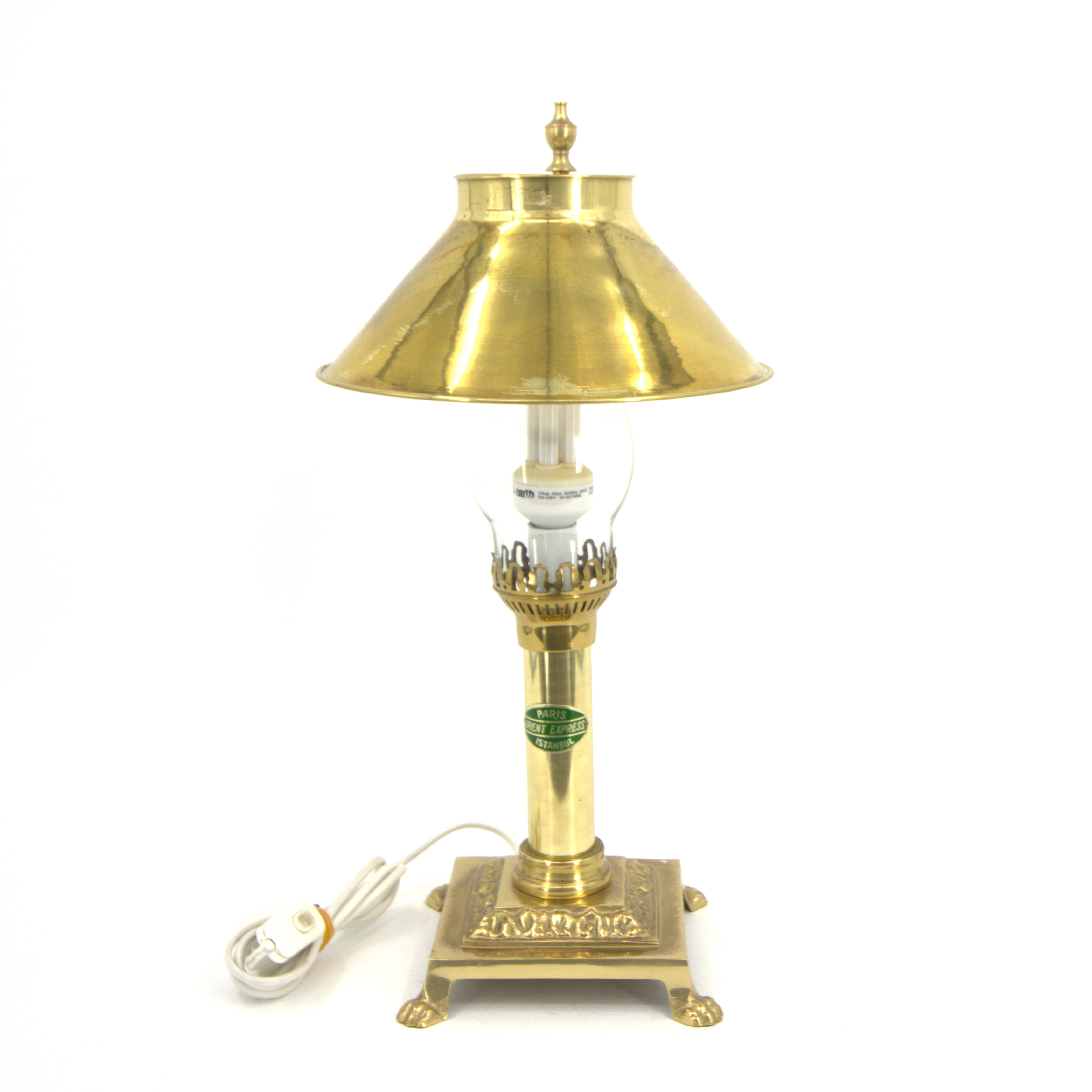 BORDSLAMPA, "Paris Orient Expressen, Istanbul", mässing, nutida.