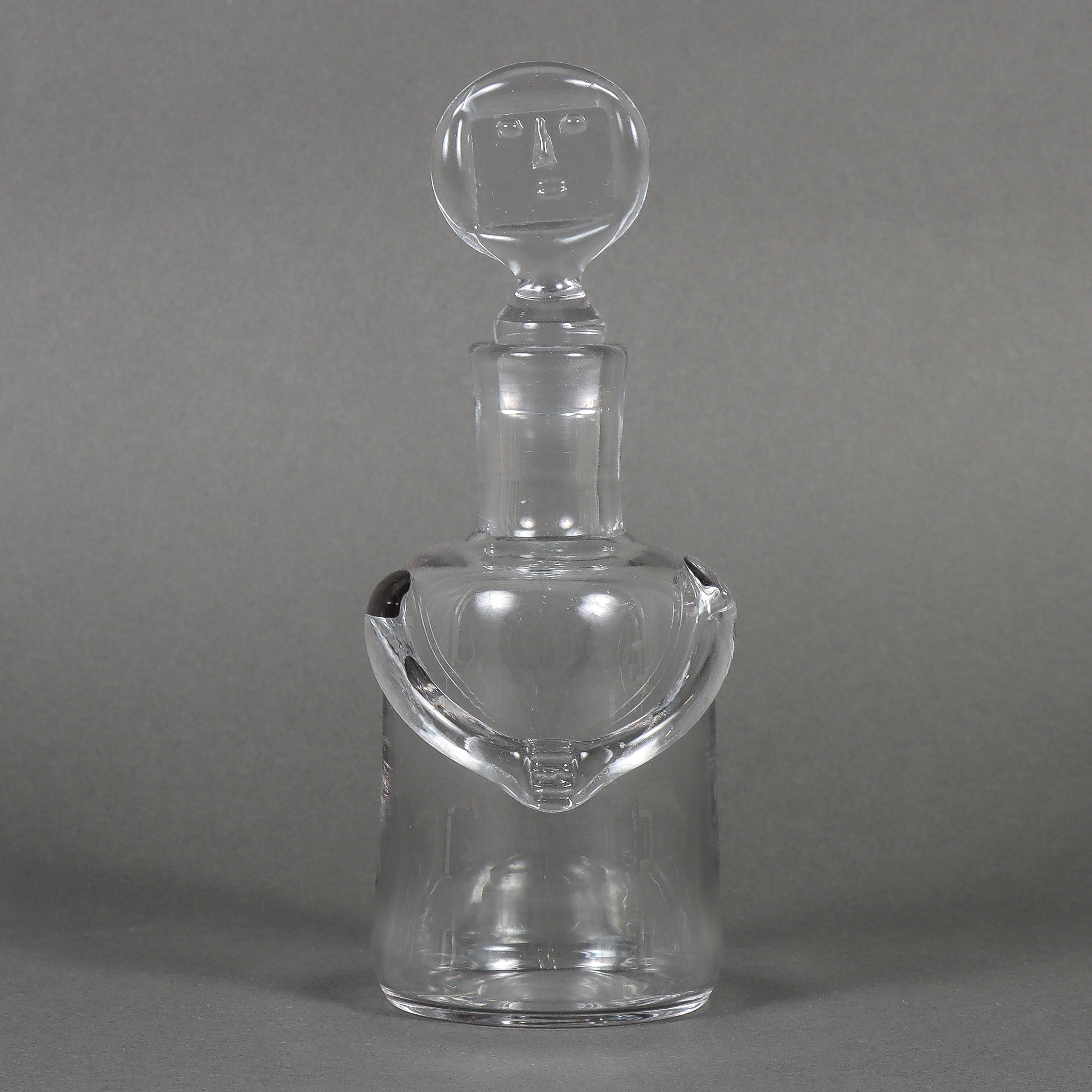 ERIK HÖGLUND. Karaff, glas, Boda, signerad.
