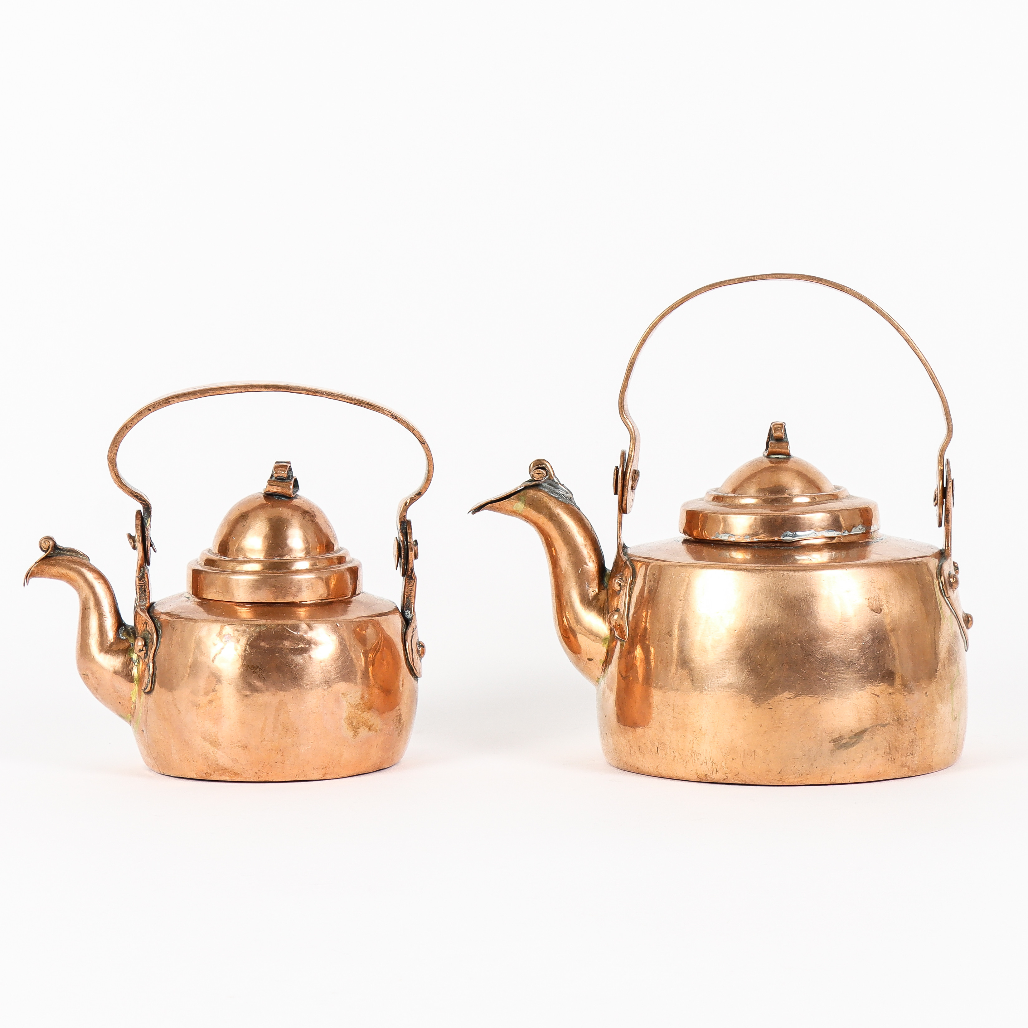 KAFFEKOKARE 2 stycken koppar, 1800-tal.
