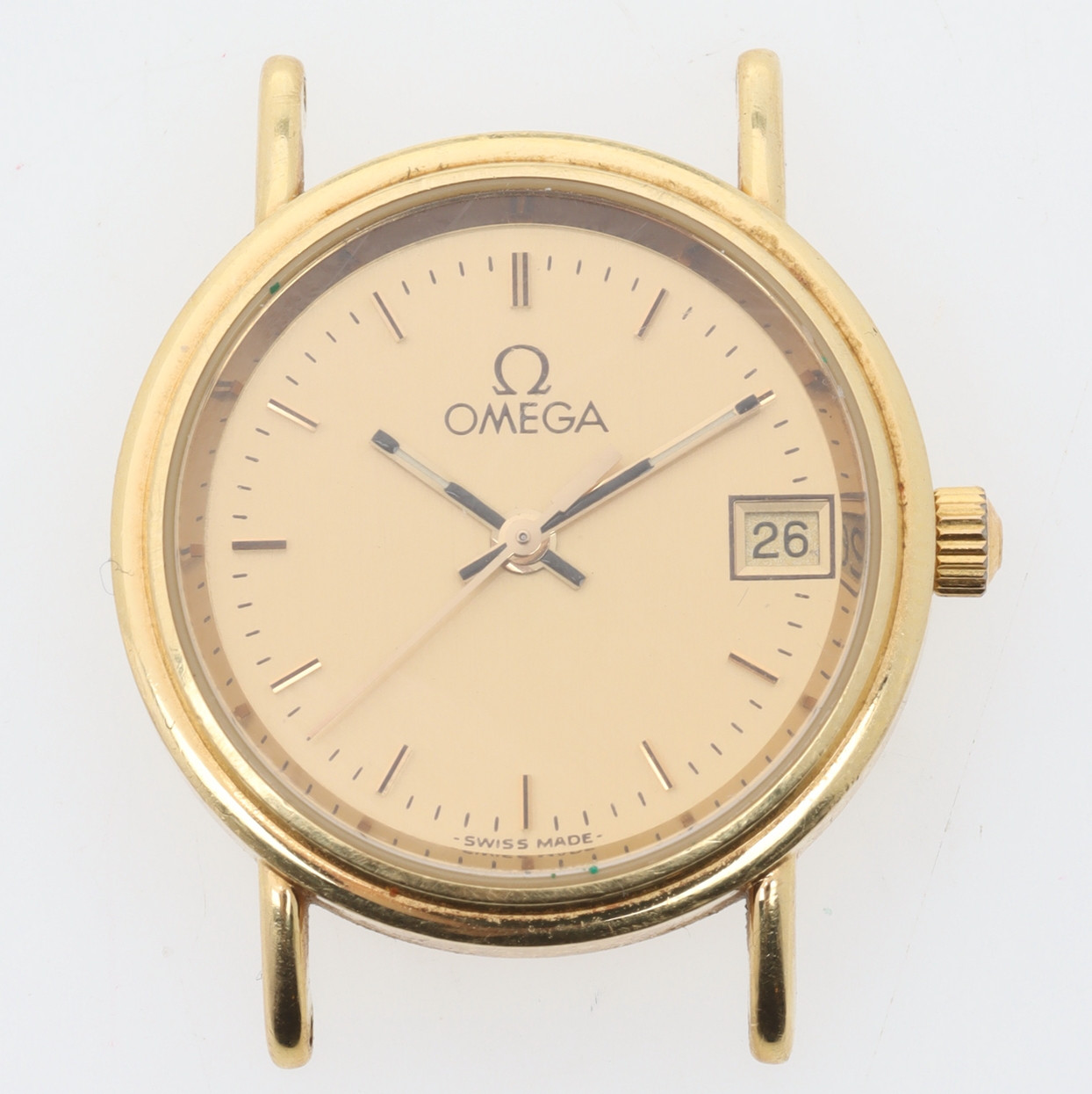 DAMARMBANDSUR, 18K guld, Omega, quartz, 1990-tal.