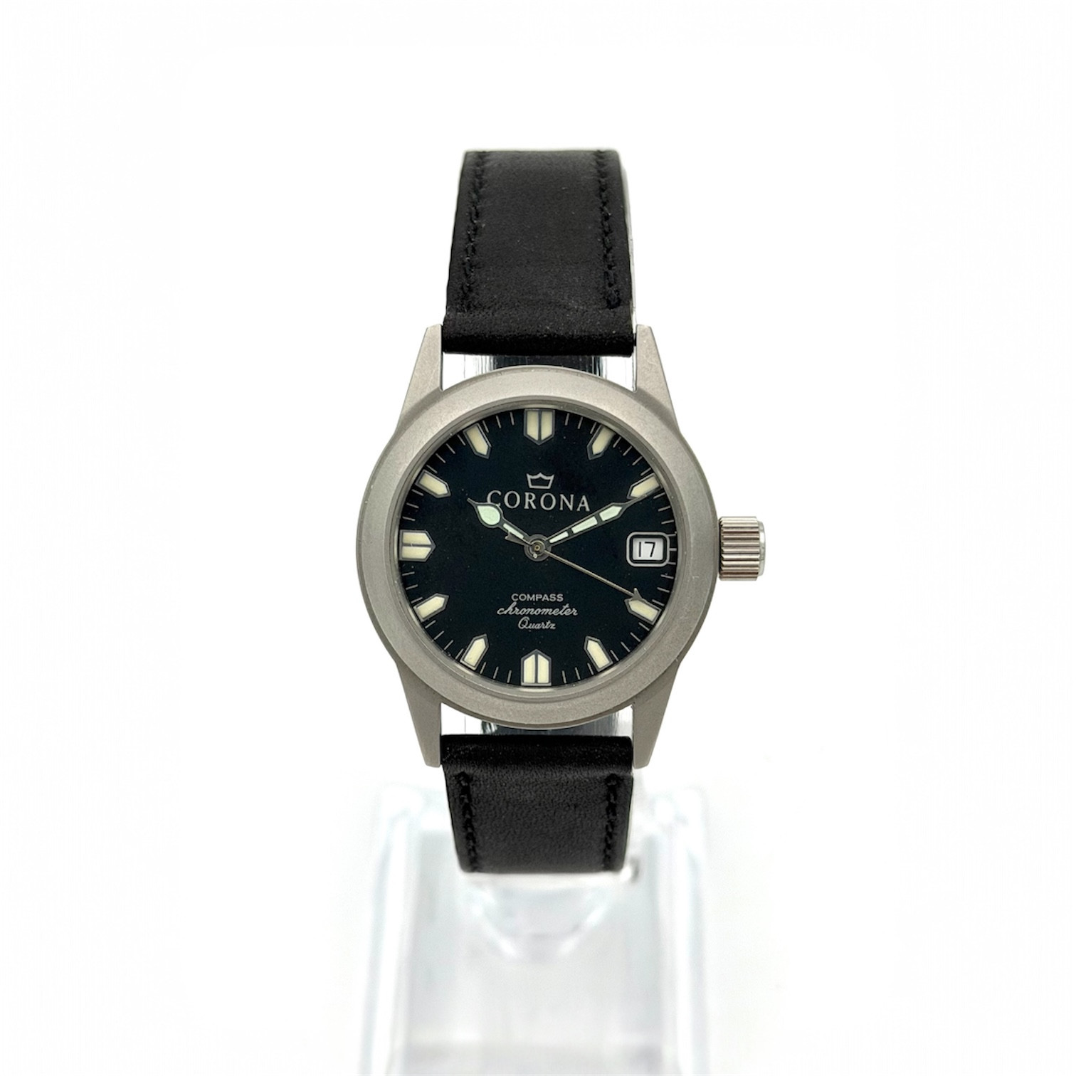 CORONA COMPASS, armbandsur, 1980-tal, quartz, stål.