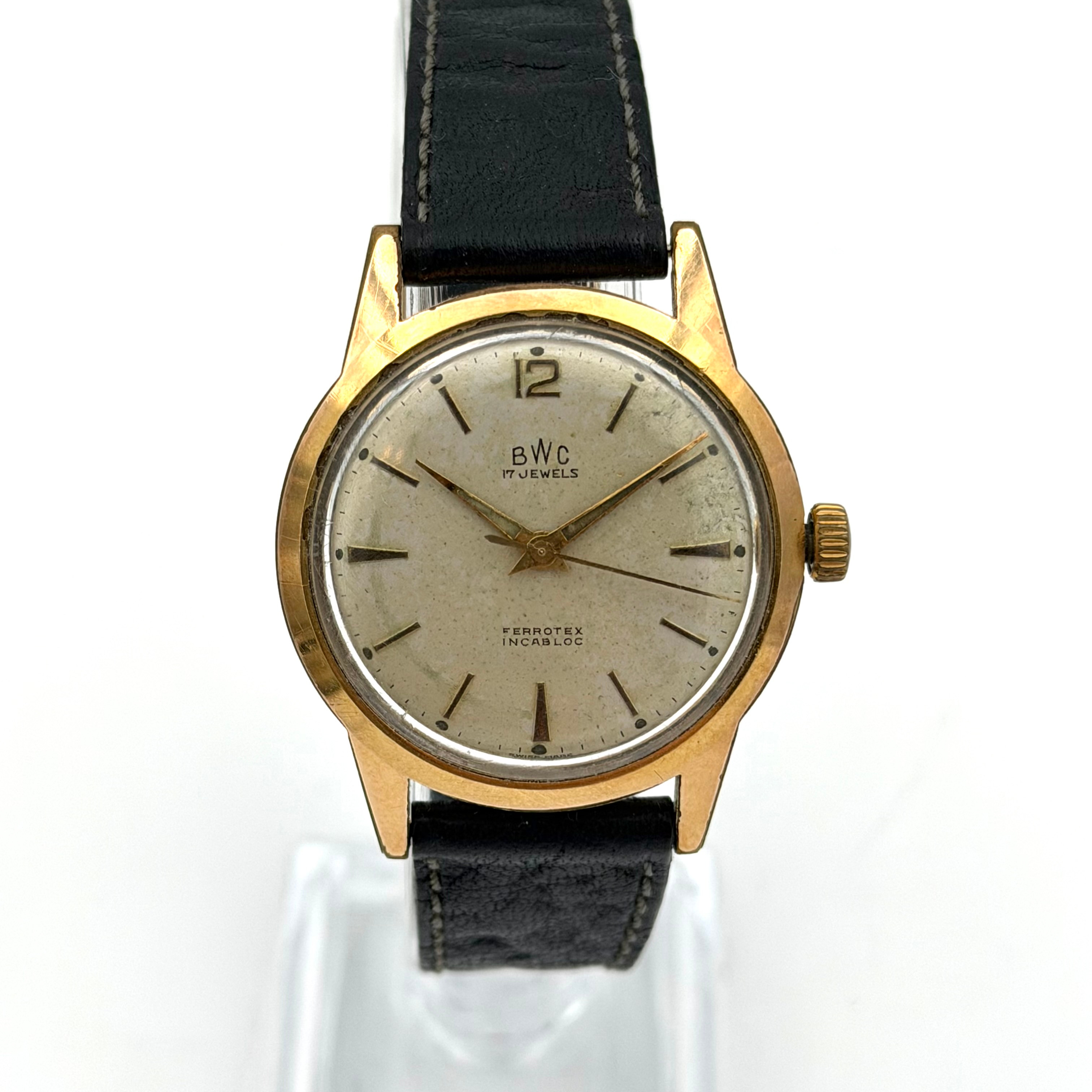 BWC FERROTEX, armbandsur, 1950/60-tal, manuell, gulddouble´.