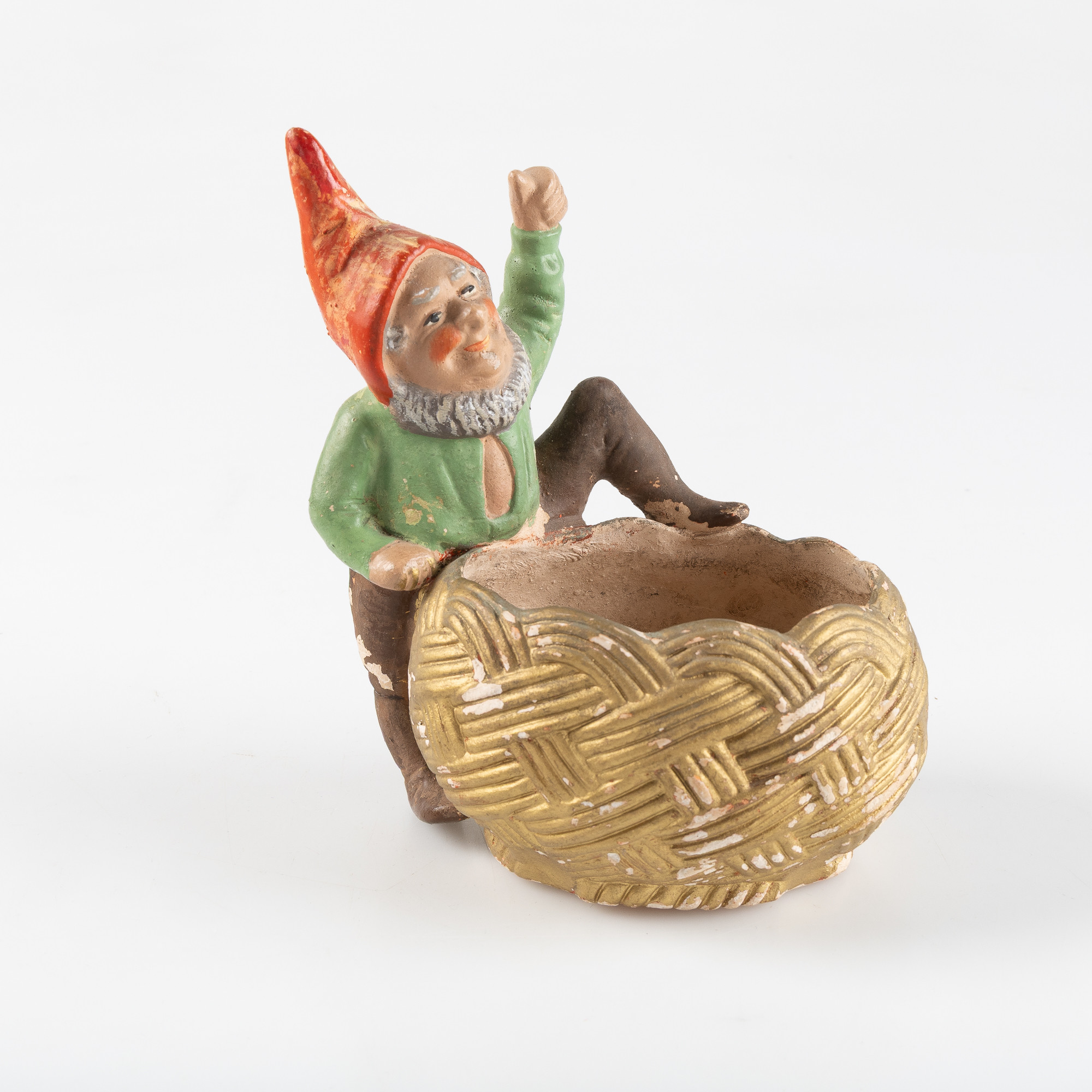 TOMTE, bemålat lergods, Tyskland, omkring 1900.