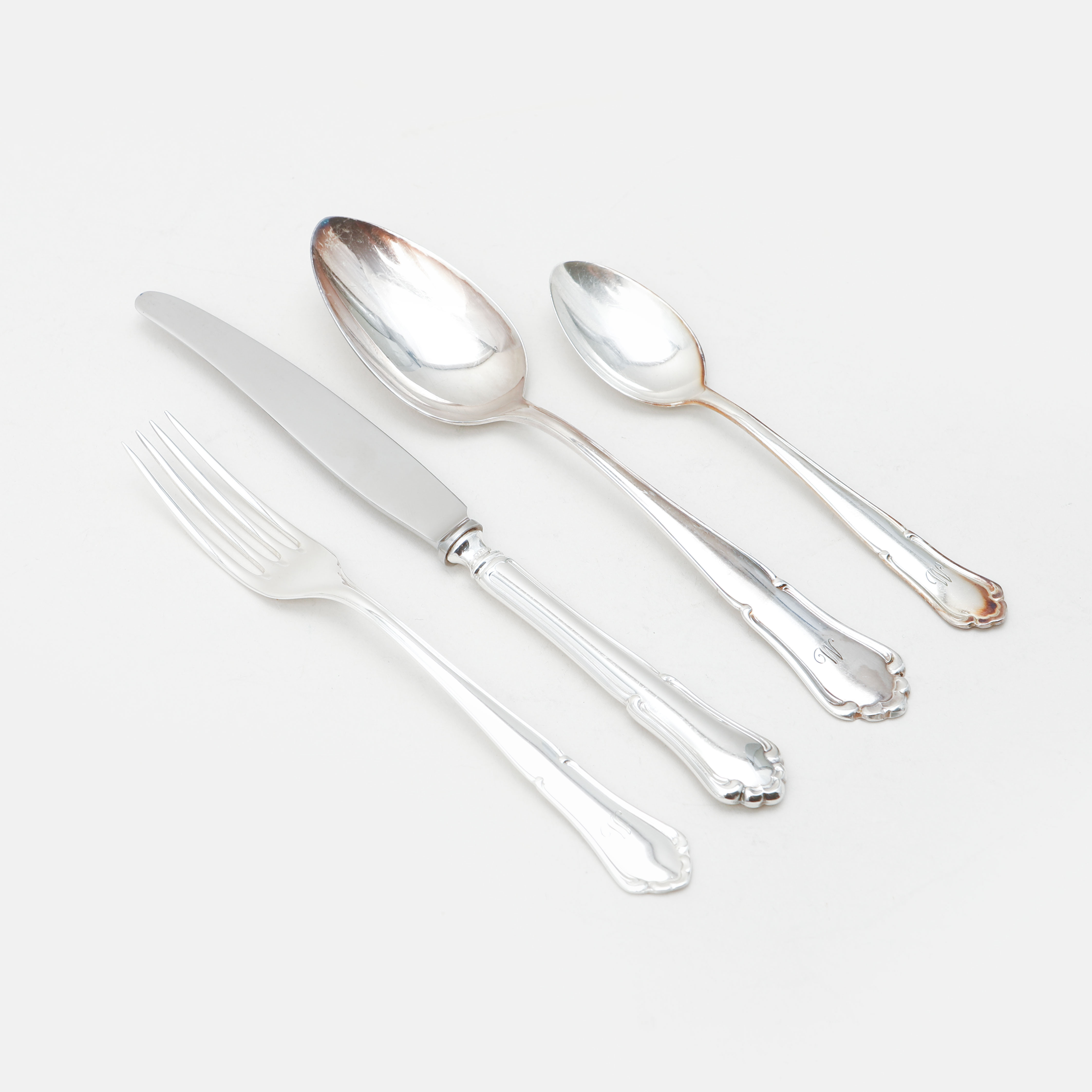 BESTICK, 24 delar, "Saga", silver, vikt ca 605 gram.
