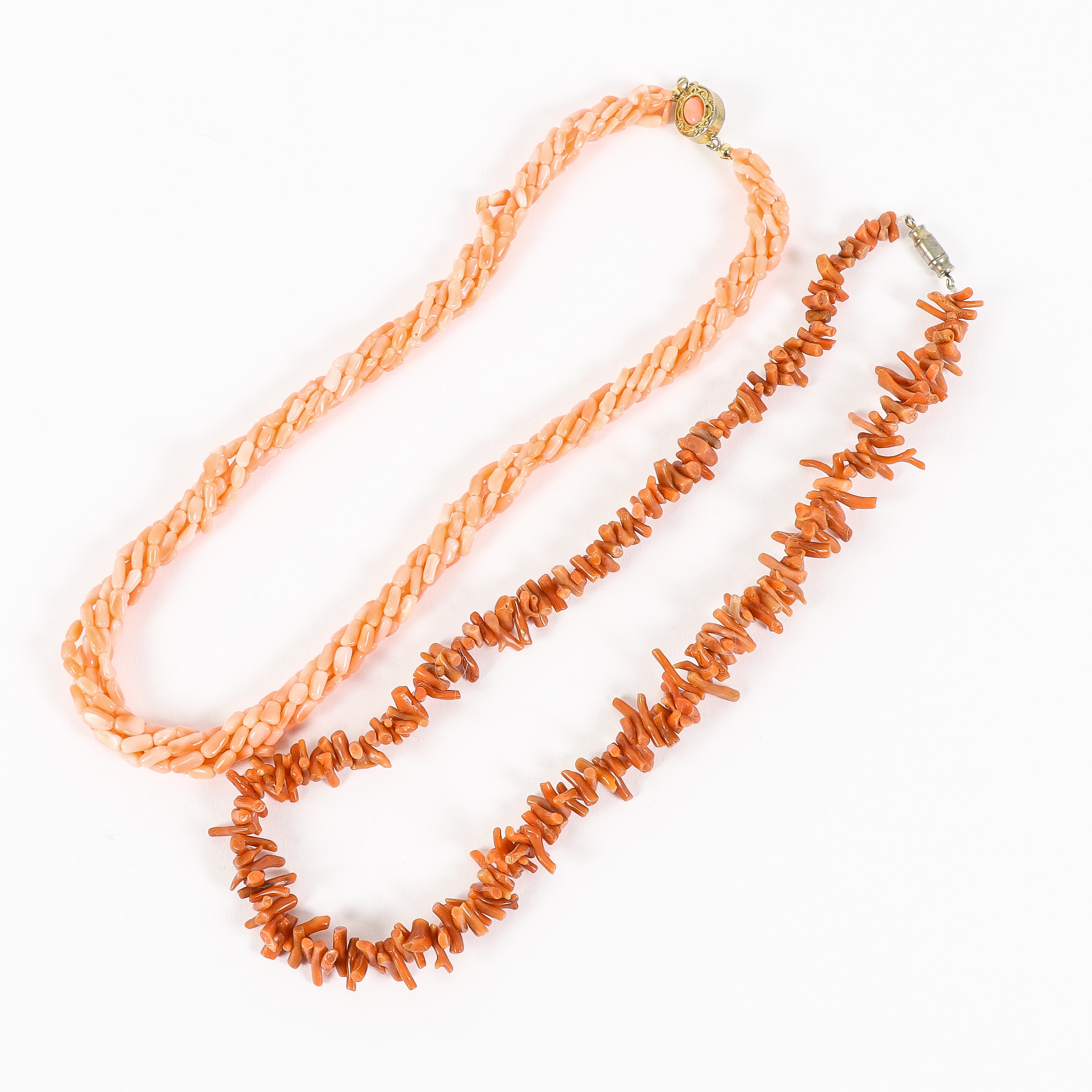 HALSBAND 2 stycken, korall.