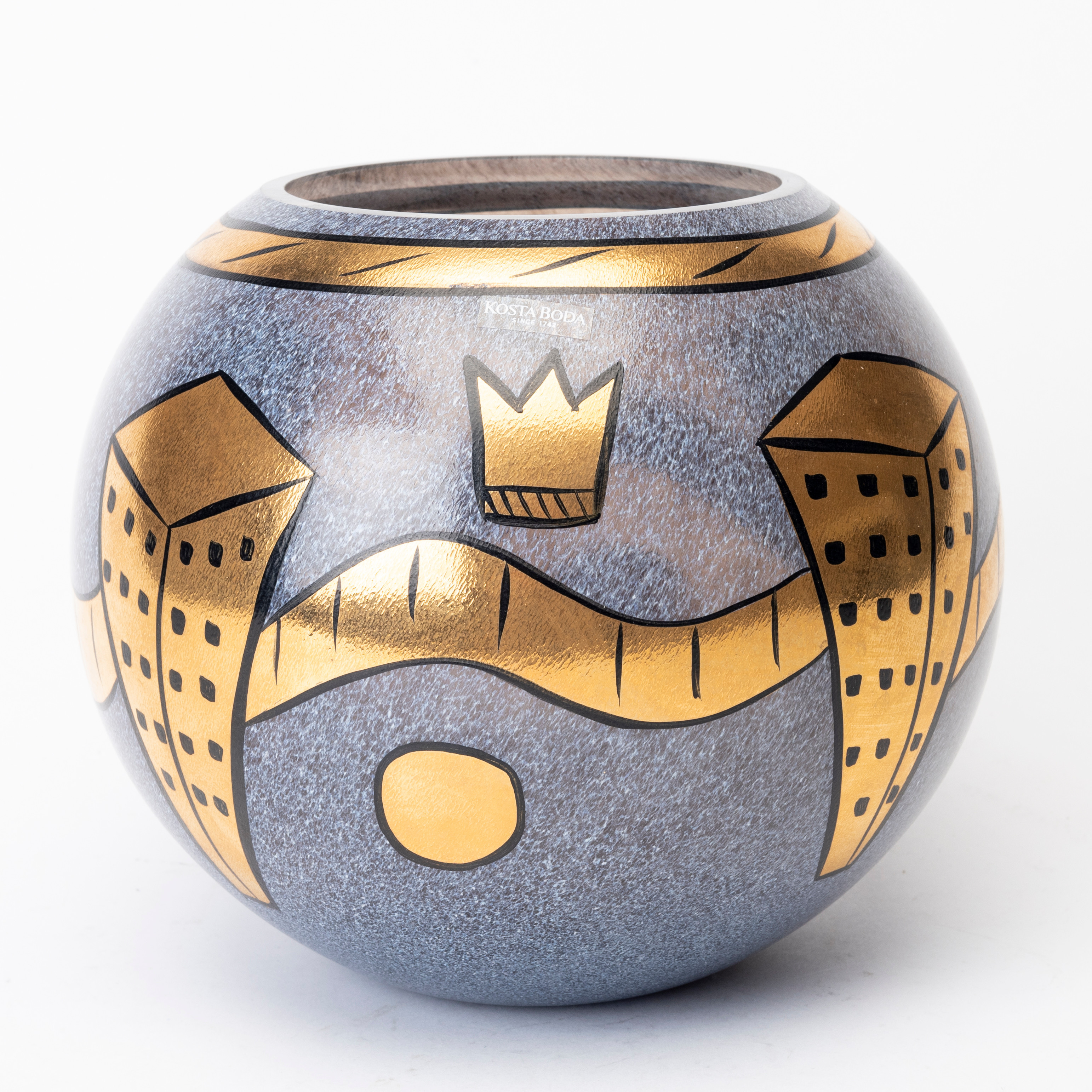 ULRICA HYDMAN-VALLIEN. Vas, glas, "Inka", Artist Collection, formgiven 1992, signerad och etikettmärkt, Kosta Boda.