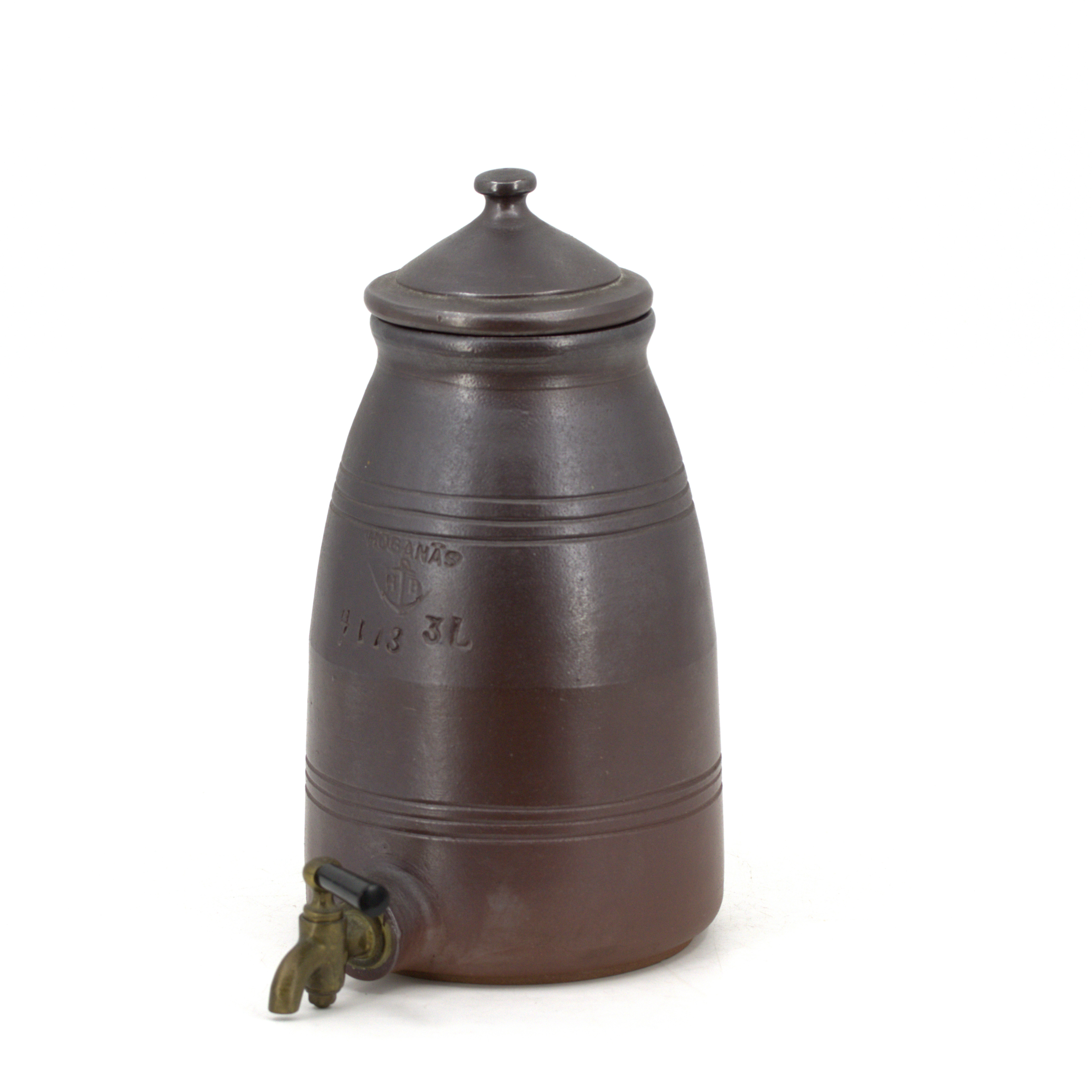 SVEN BOLIN. Tappkrus, 3 liter, glaserat stengods, Höganäs Bolaget, 1970-tal.
