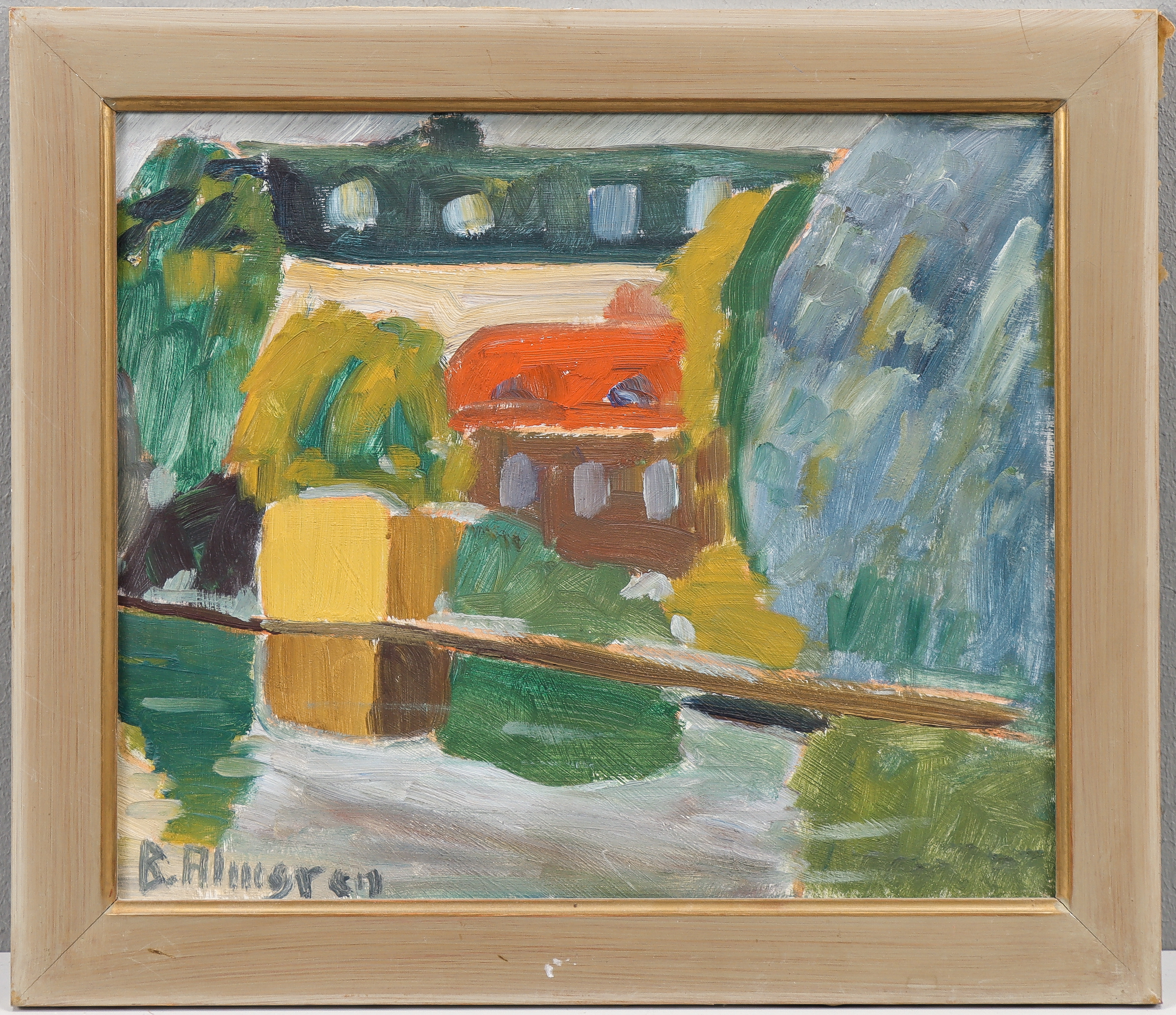 BERTIL ALMGREN. Franskt landskap.