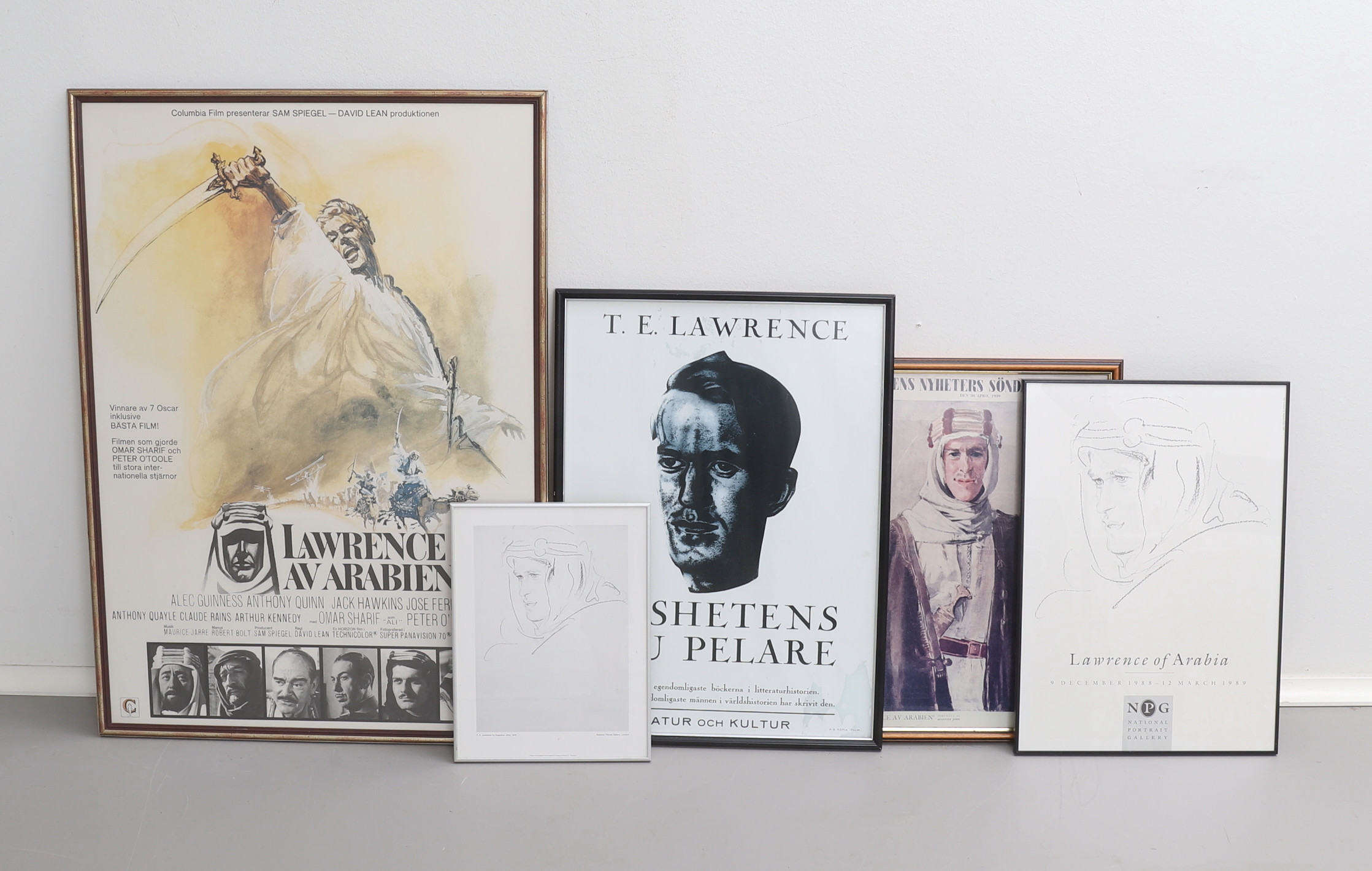 AFFISCHER, 5 stycken, "Lawrence of Arabien".